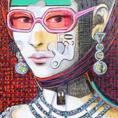 Chic, Contemporary Portrait of a Woman with Sunglasses (Petrus Christus)