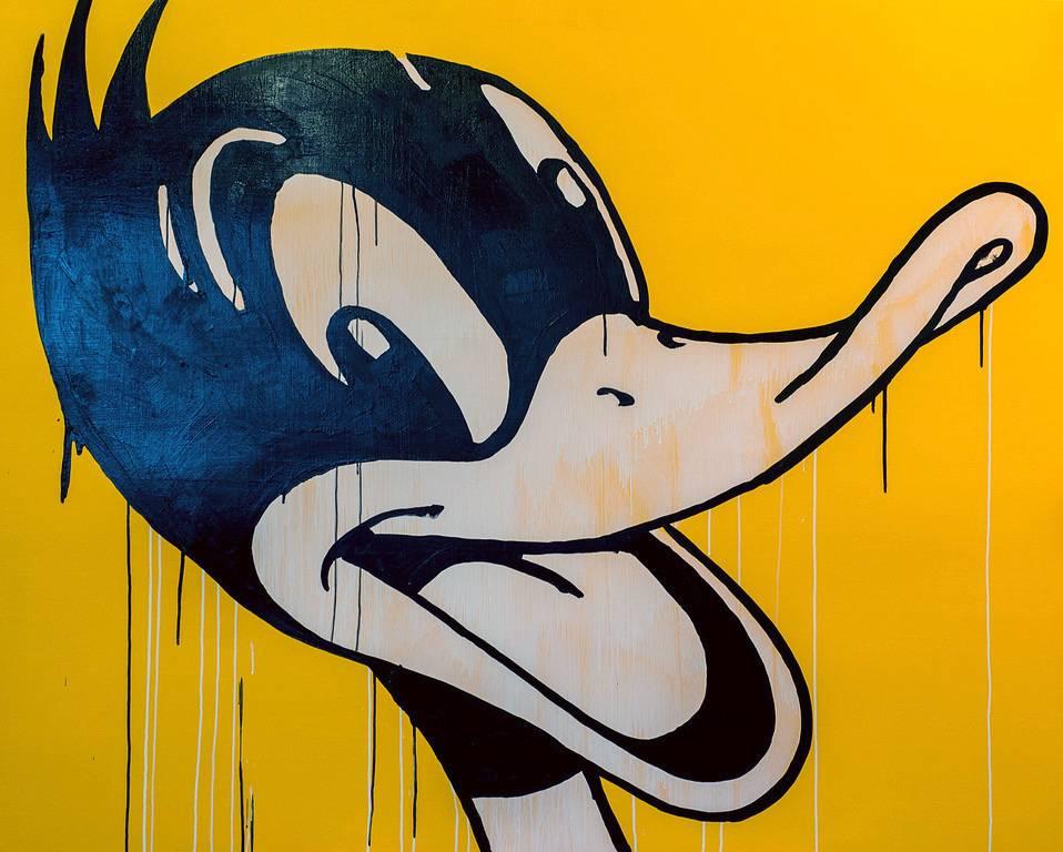 Pop Art Portrait of Daffy Duck [Duck Season, 2017] - Mixed Media Art by John Gonnella