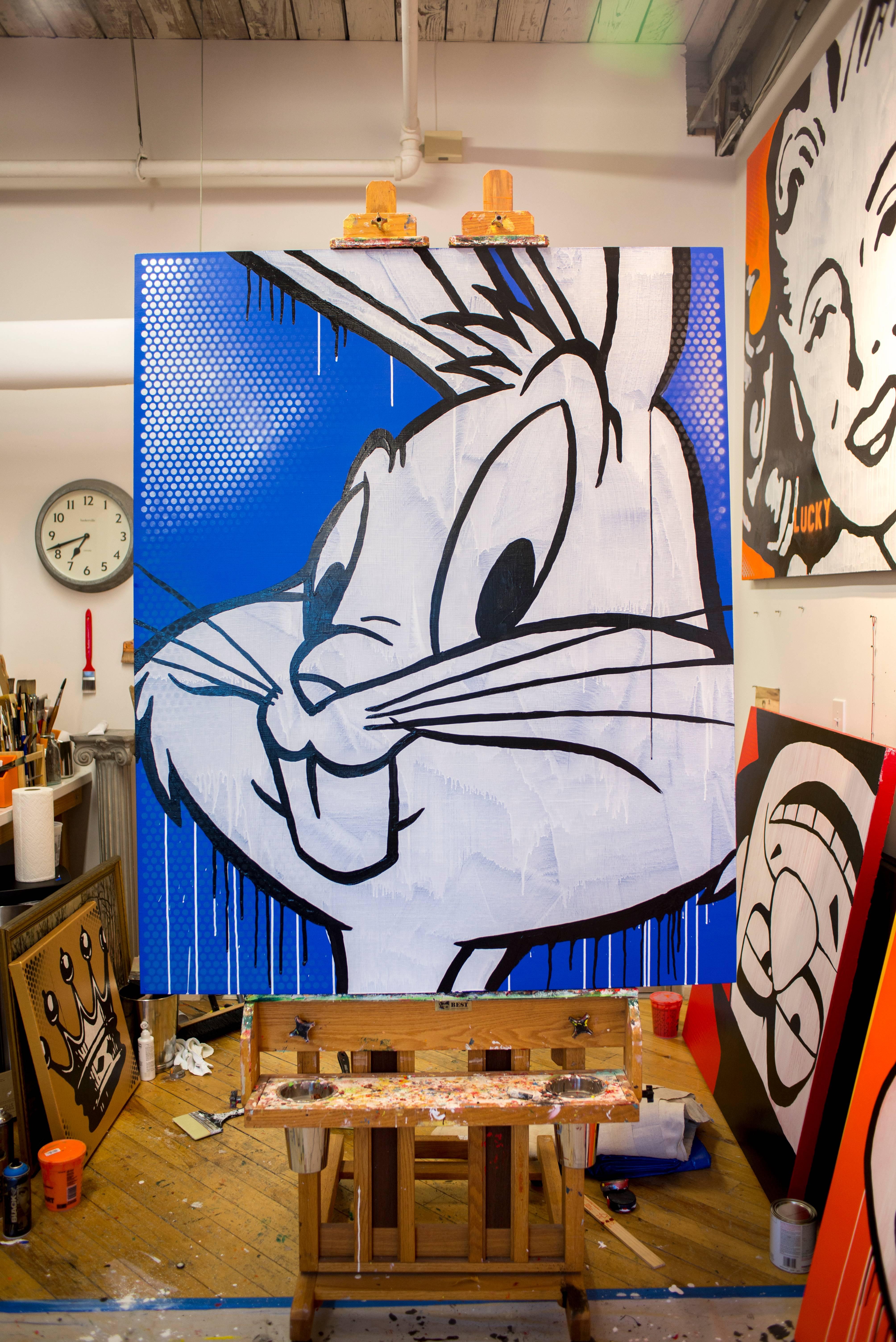 John Gonnella Portrait Painting - Pop Art Portrait of Bugs Bunny [Rabbit Season]