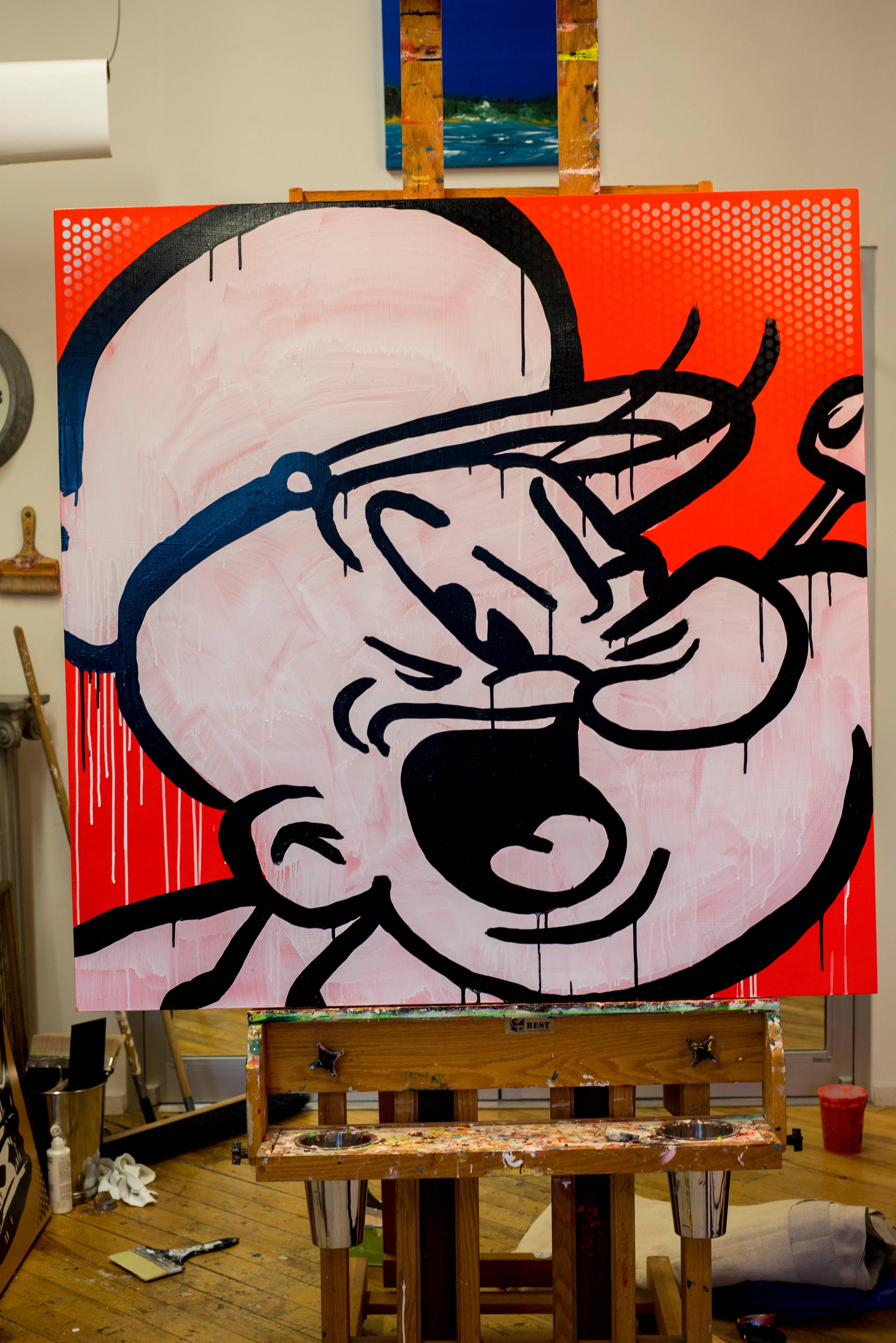 Pop Art Portrait of Popeye the Sailor Man - Painting by John Gonnella