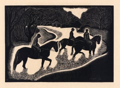 „Den Bach durchwaten“ – Holzschnitt eines Regionalisten aus dem Südwesten, 1936