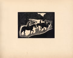 „Den Bach durchwaten“ – Holzschnitt eines Regionalisten aus dem Südwesten, 1936