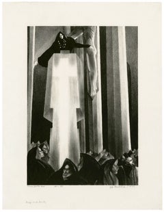 « La messe des morts (Le pont de San Luis Rey) » — Lithographie rare de 1934, signée