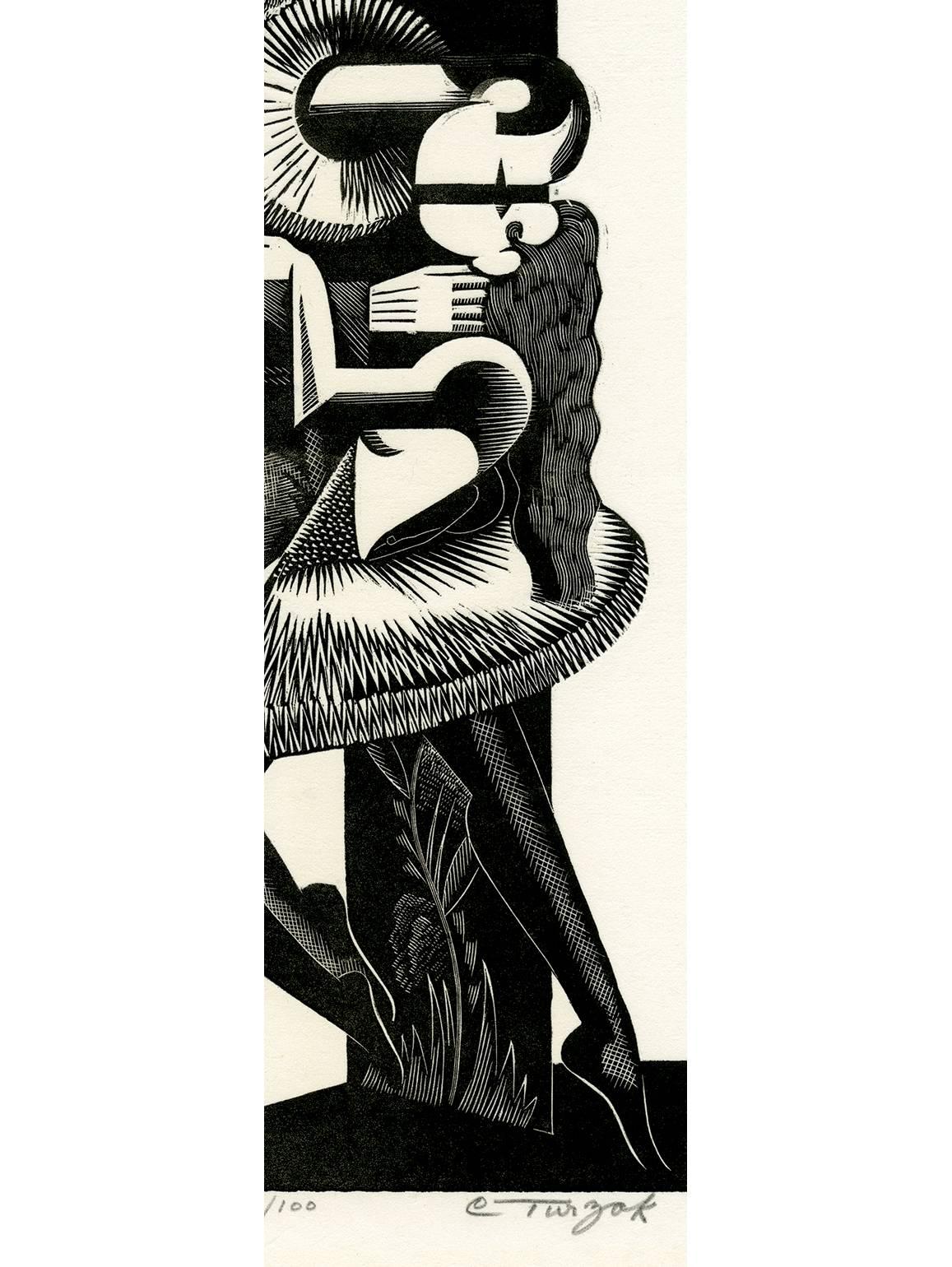 'Dancers' — 1930s American Modernism - Print by Charles Turzak