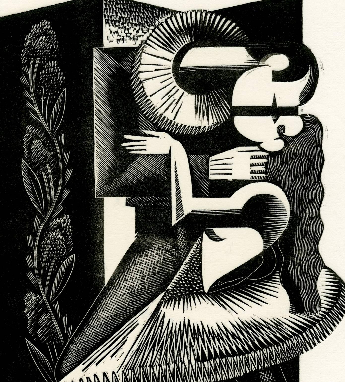 Tanzende Tänzer (Art déco), Print, von Charles Turzak