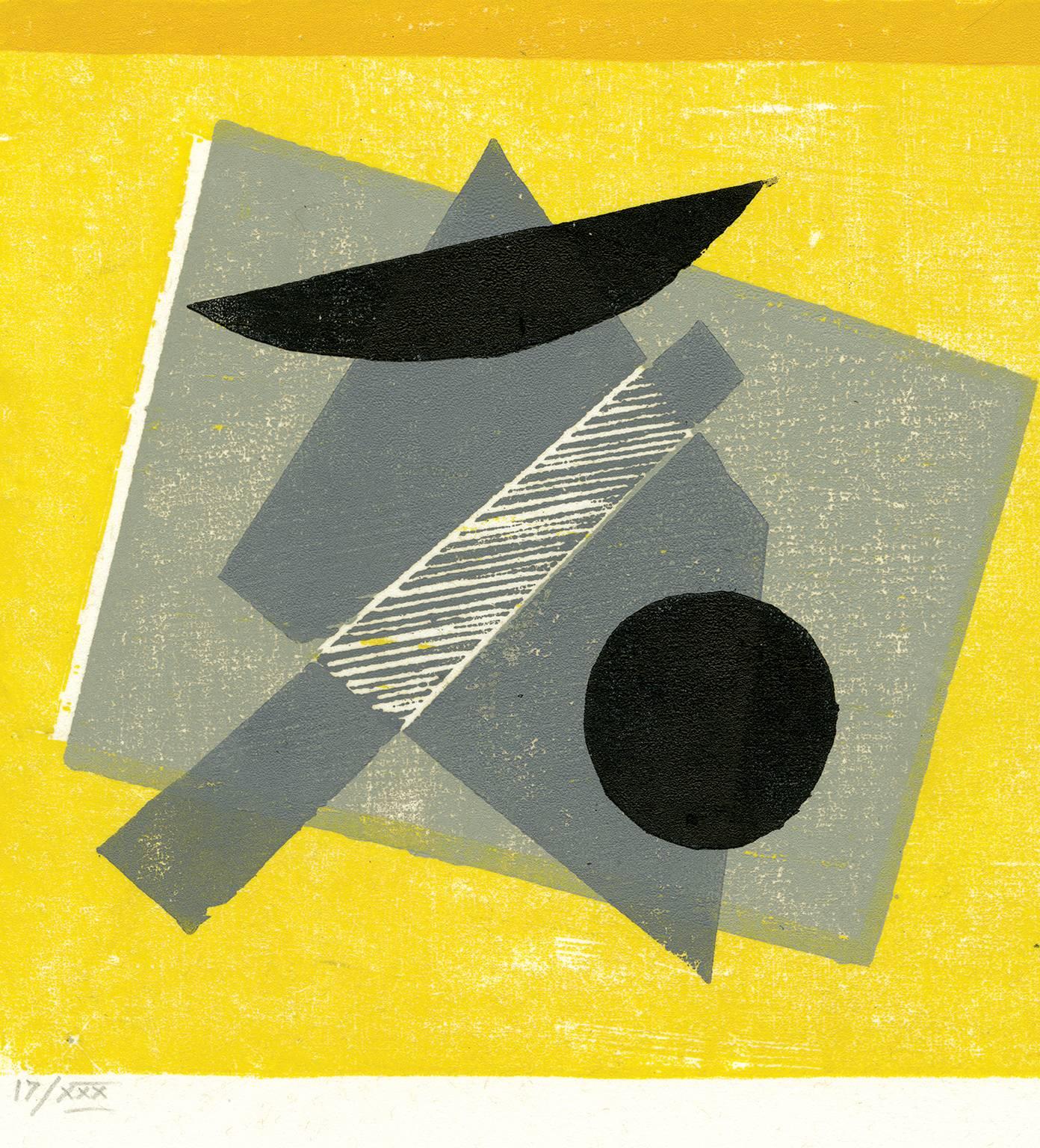 Twin Formation in Gray - Bauhaus Print by Werner Drewes