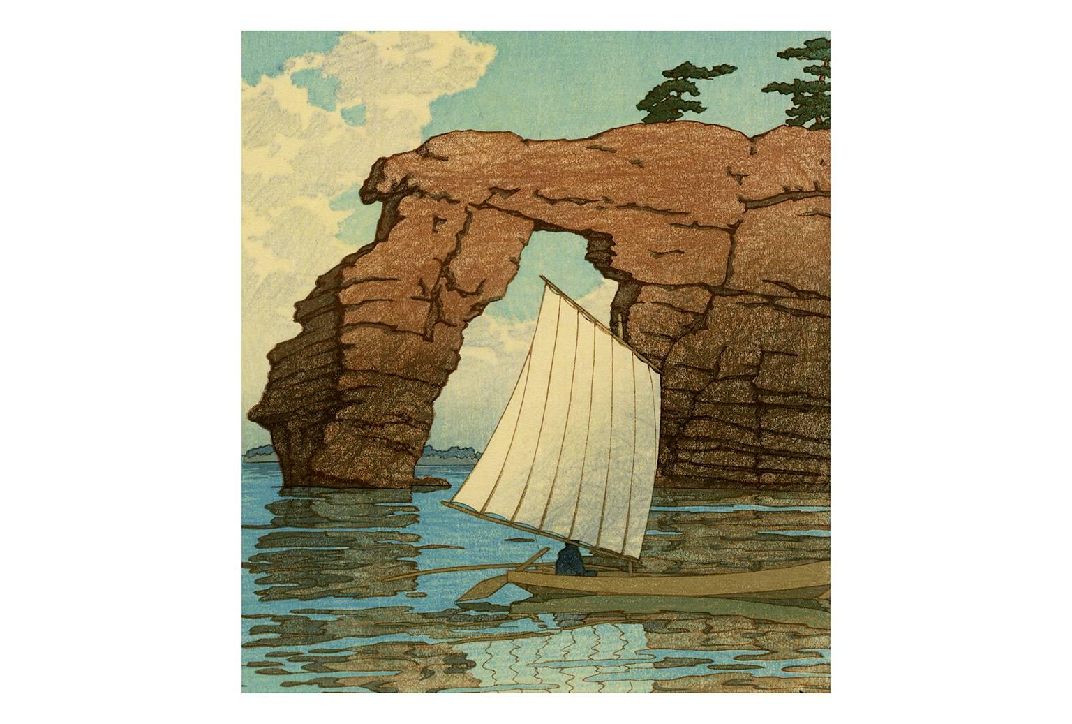 Zaimoku Island, Matsushima - Print by Kawase Hasui