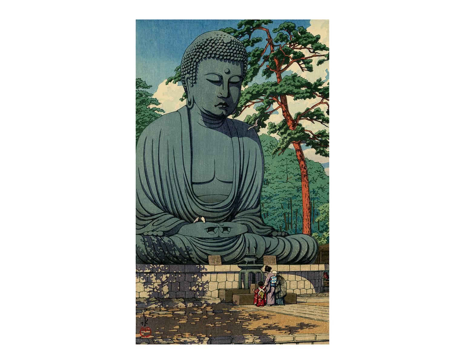 Great Buddha at Kamakura - Print by Kawase Hasui