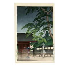 Spring Rain at the Gokoku Temple