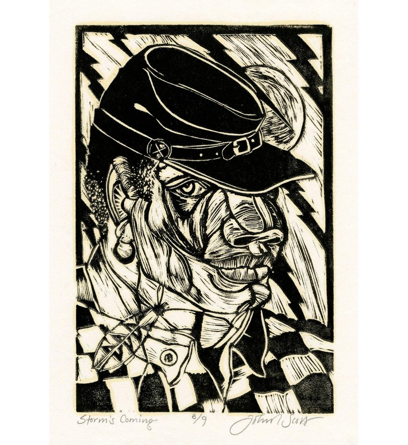 John Tarrell Scott Portrait Print - Storm's Coming — African American artist