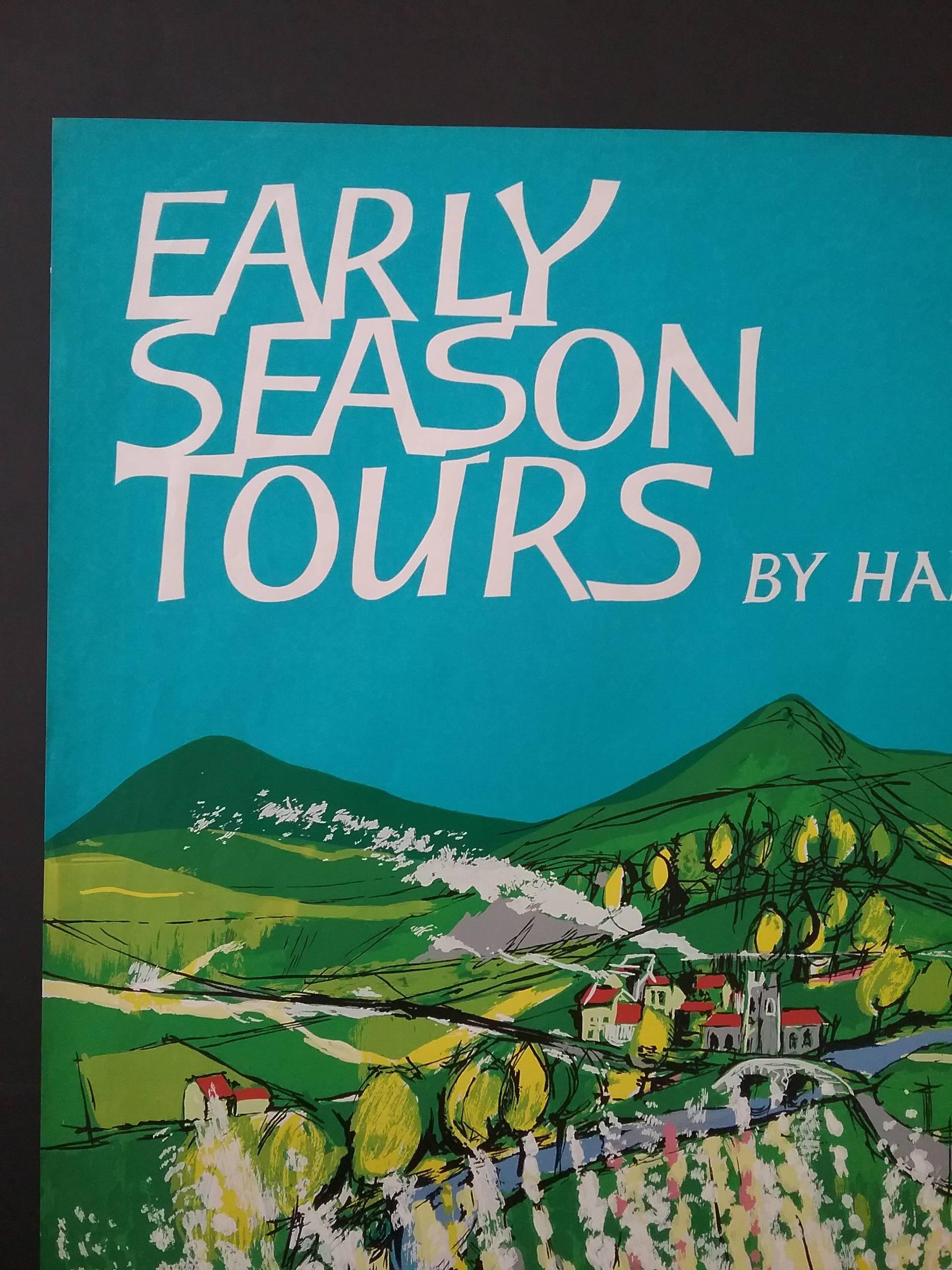 Early Season Tours by Hants & Dorset - Blue Landscape Print by Colin Hughes
