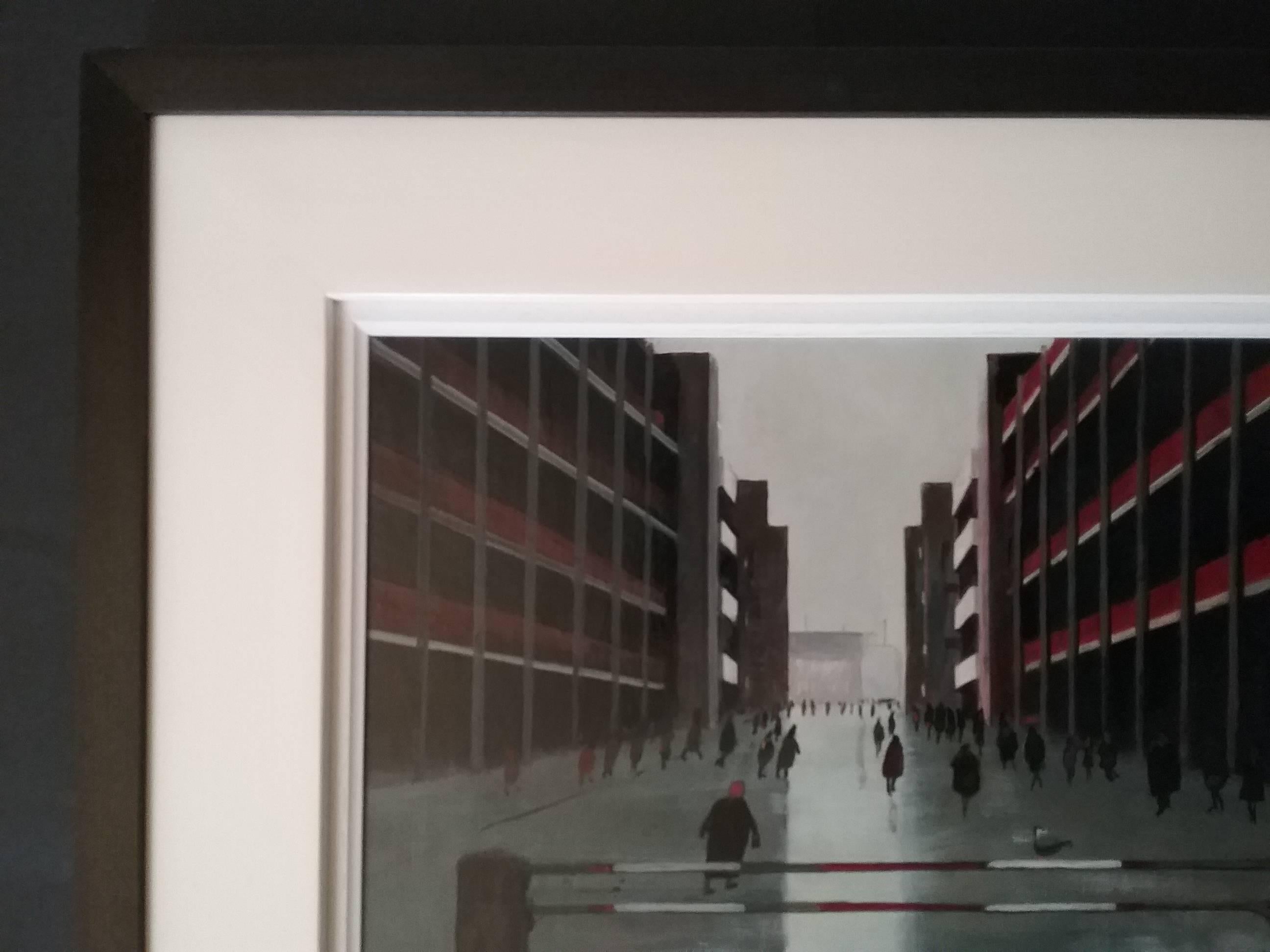 Flats in Poplar - Modern Painting by Janet Ledger