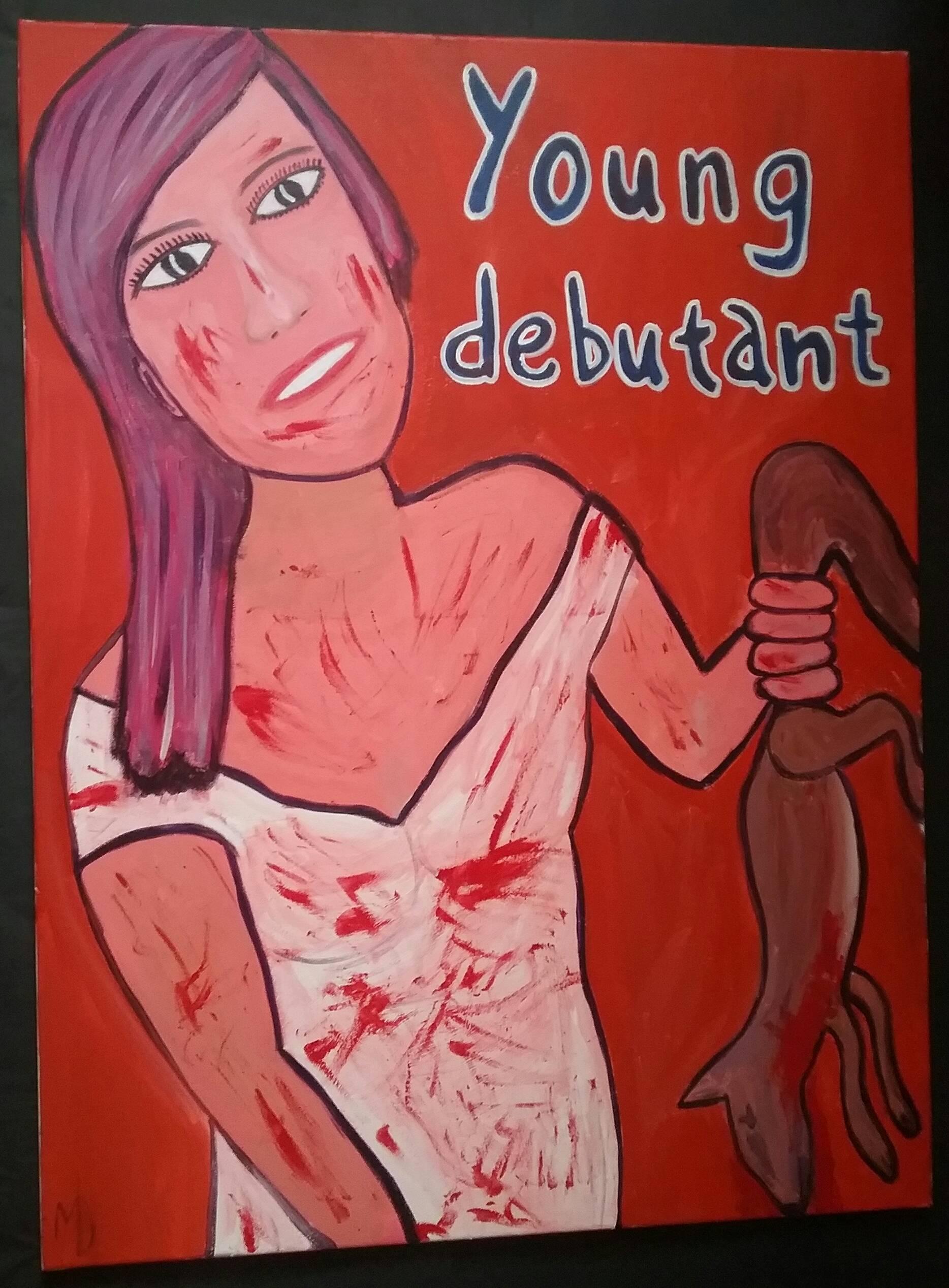 Lily Allen. Young Debutant - Painting by Mark D