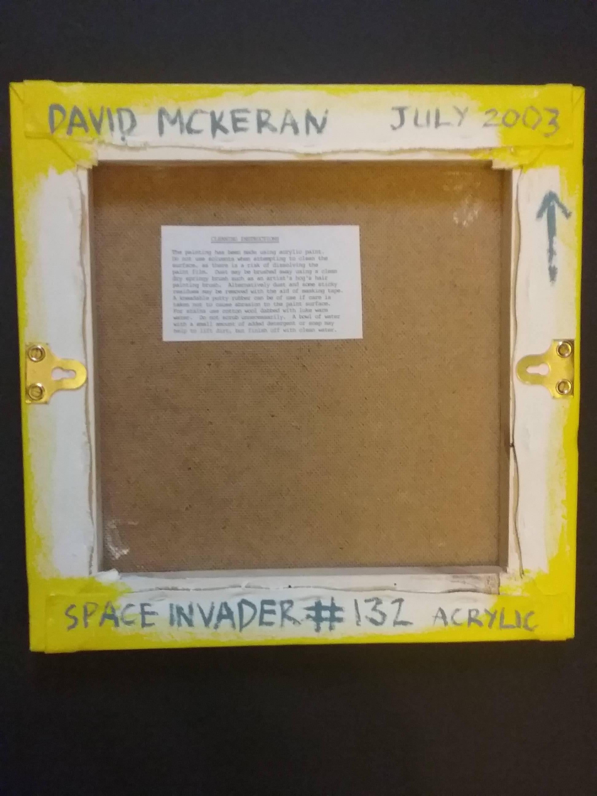 Space Invader - Yellow Abstract Painting by David McKeran