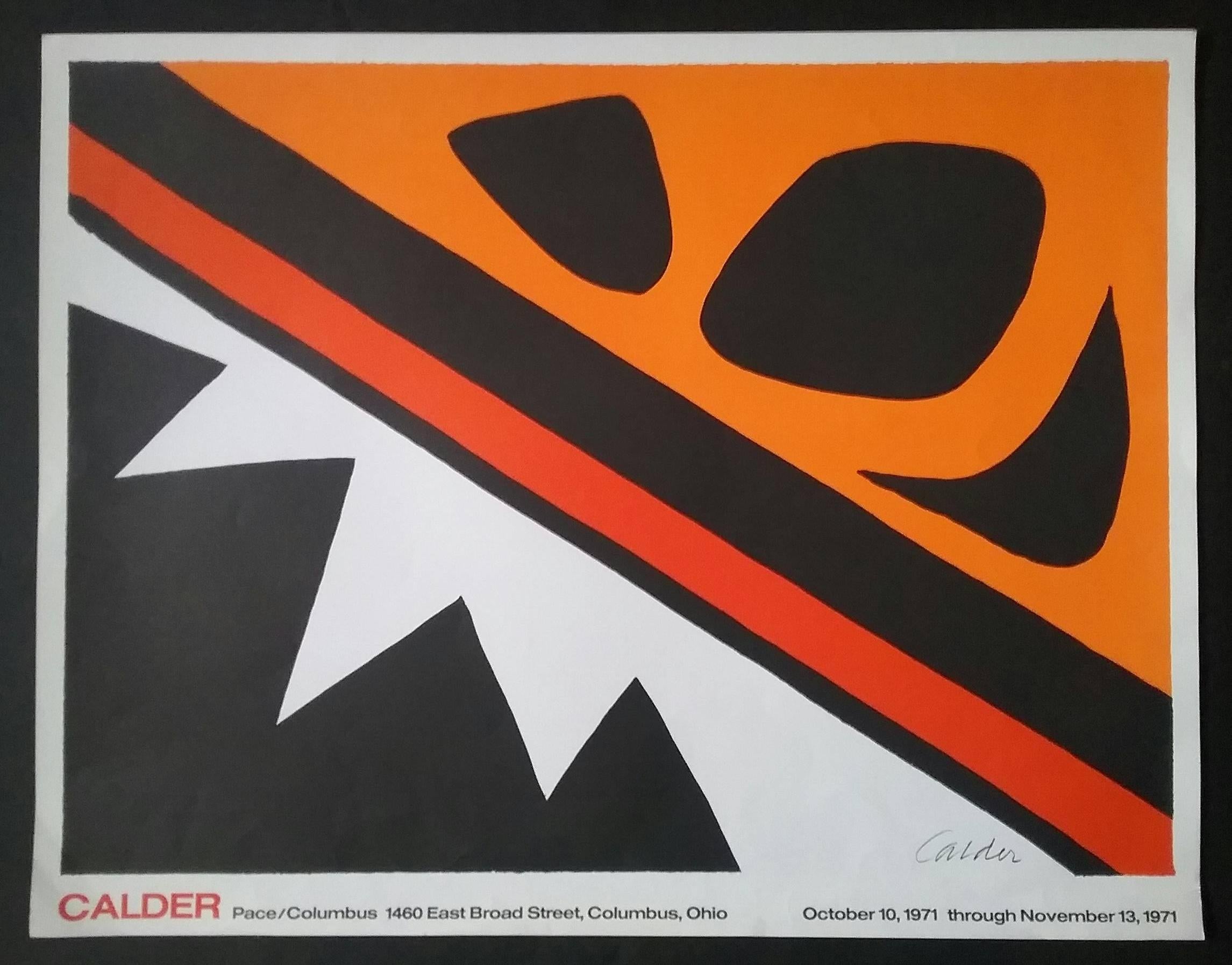 (after) Alexander Calder Abstract Print - Pace/Columbus exhibition poster 1971