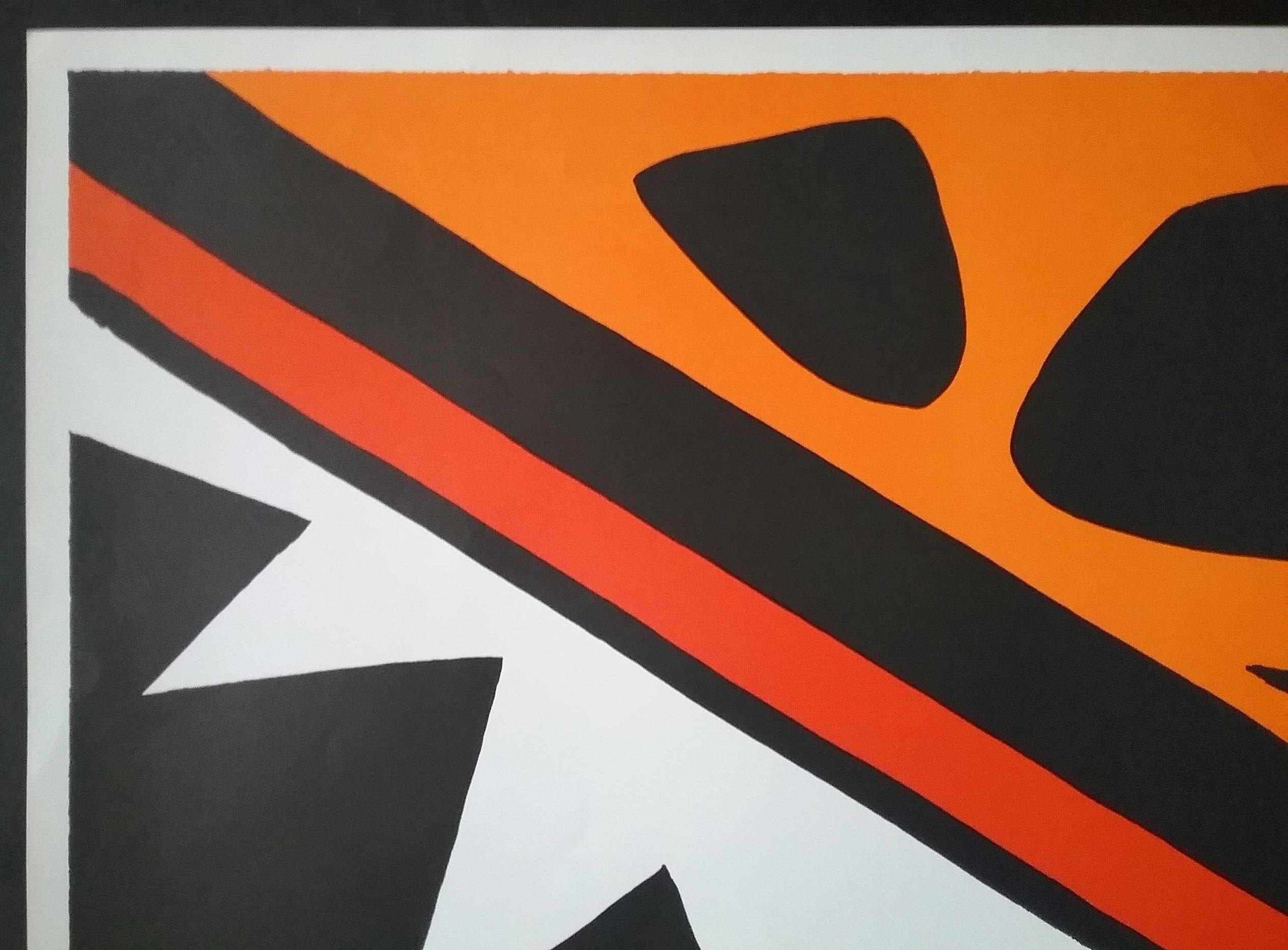 Pace/Columbus exhibition poster 1971 - Black Abstract Print by (after) Alexander Calder