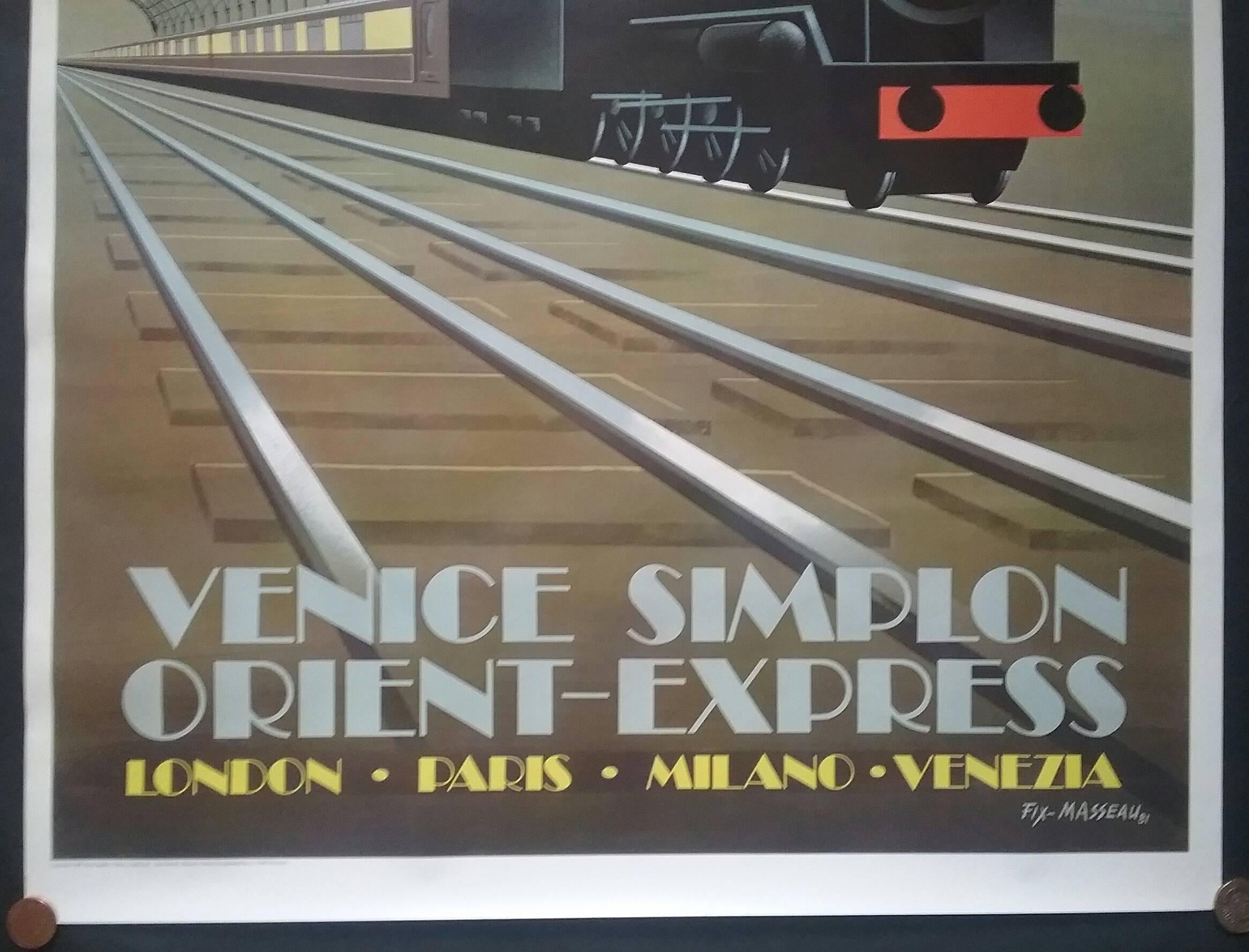 Venice Simplon Orient-Express - Modern Print by Pierre Fix-Masseau