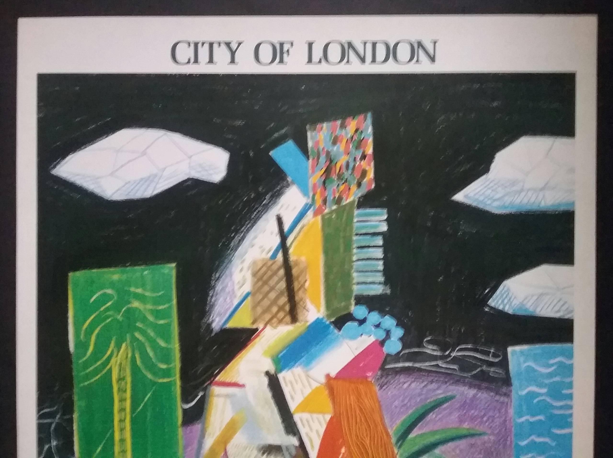 City Of London.  Barbican Centre For The Arts.  March 1982. - Print by (after) David Hockney