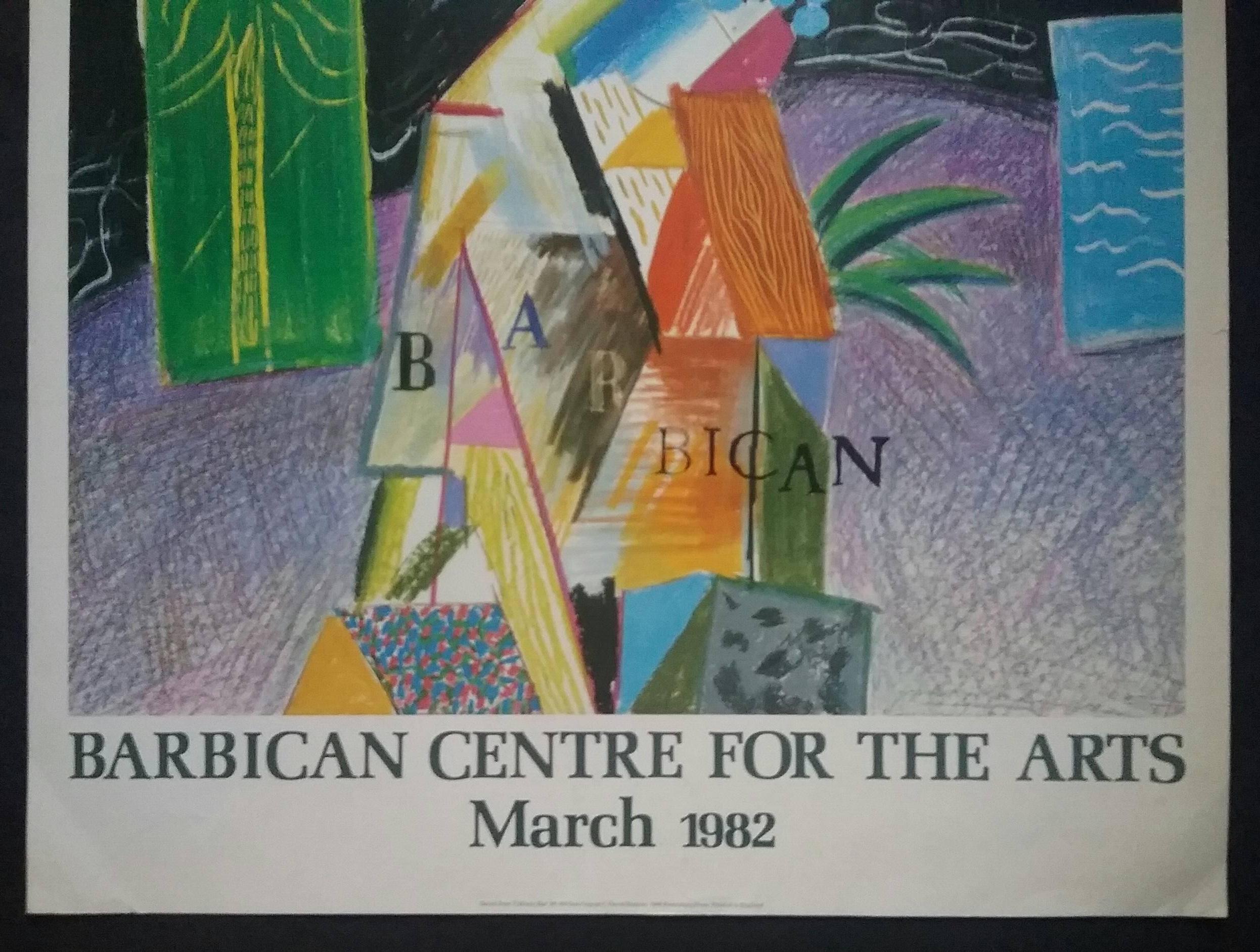 City Of London.  Barbican Centre For The Arts.  March 1982. - Gray Figurative Print by (after) David Hockney