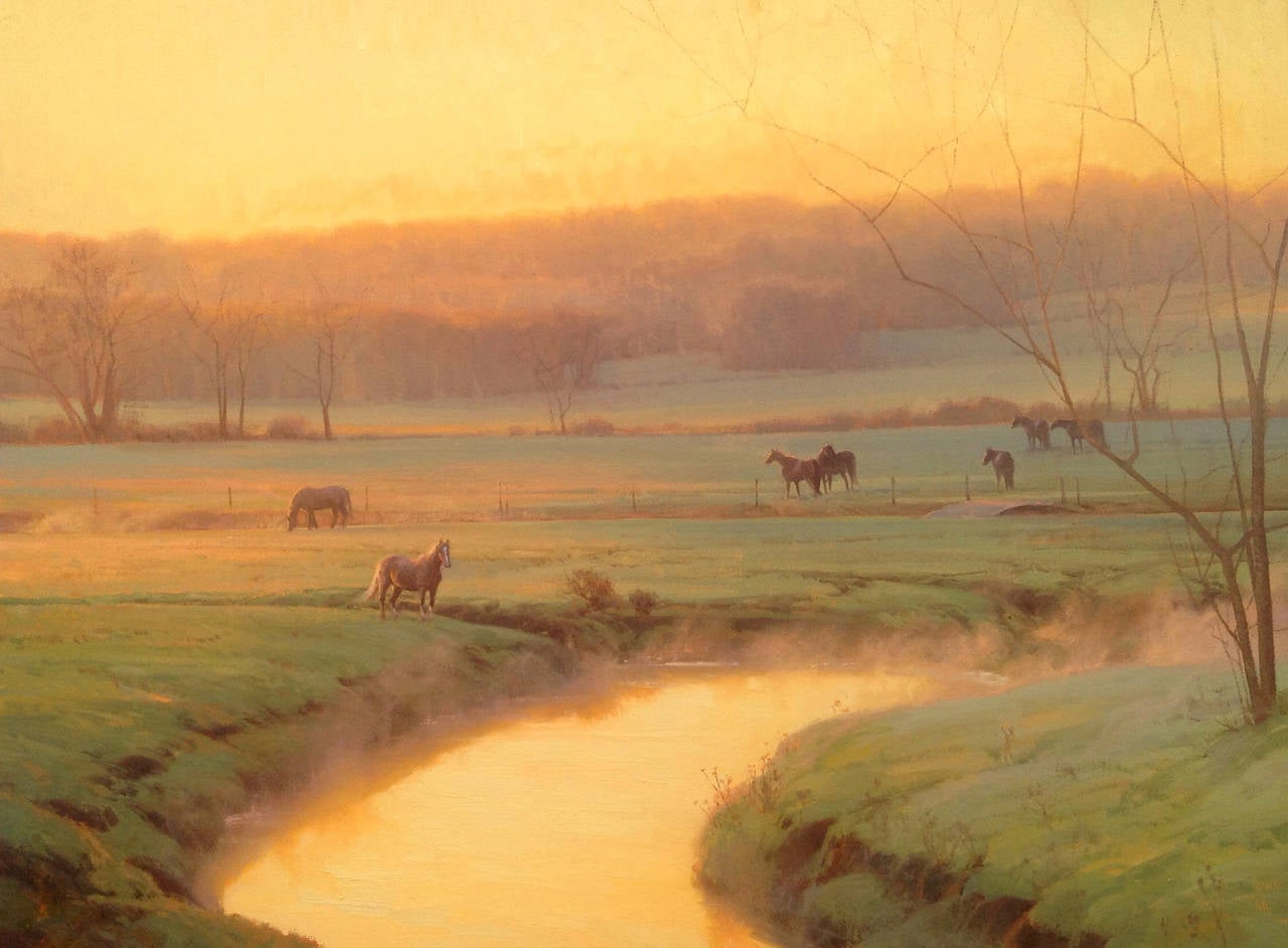 Michael Albrechtsen Landscape Painting - Morning Begins