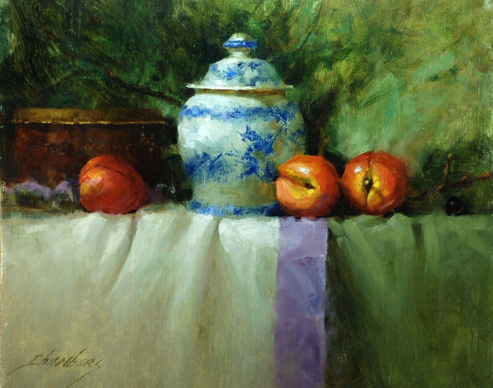 Jean Chambers Still-Life Painting - Colorful Fragrance