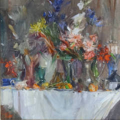 Still Life on a White Tablecloth