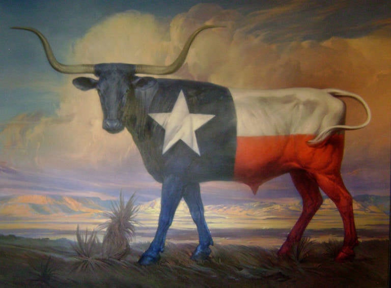 Joseph Sulkowski Animal Painting - Lone Star Longhorn