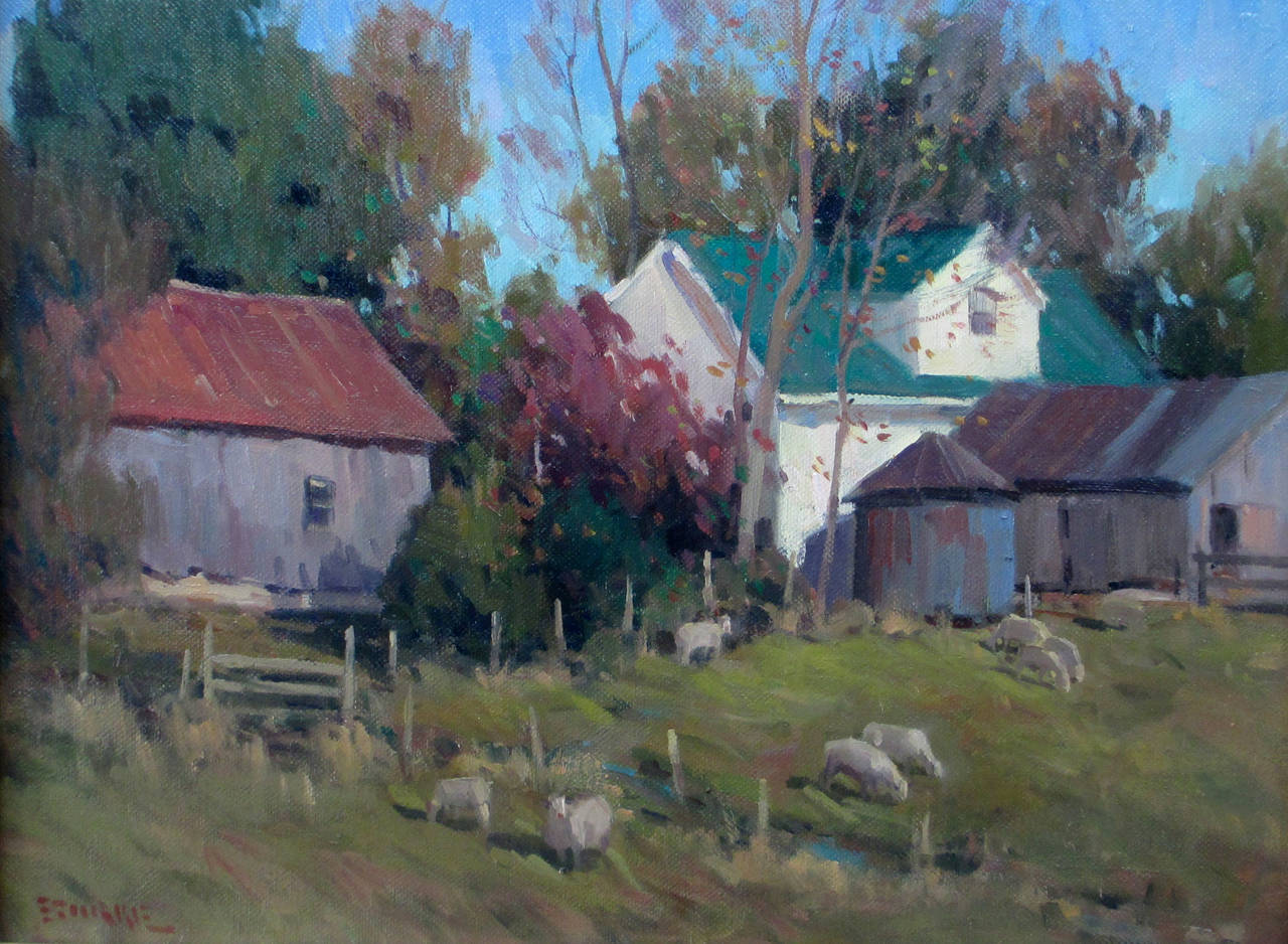 Phil Starke Landscape Painting - Morning in October