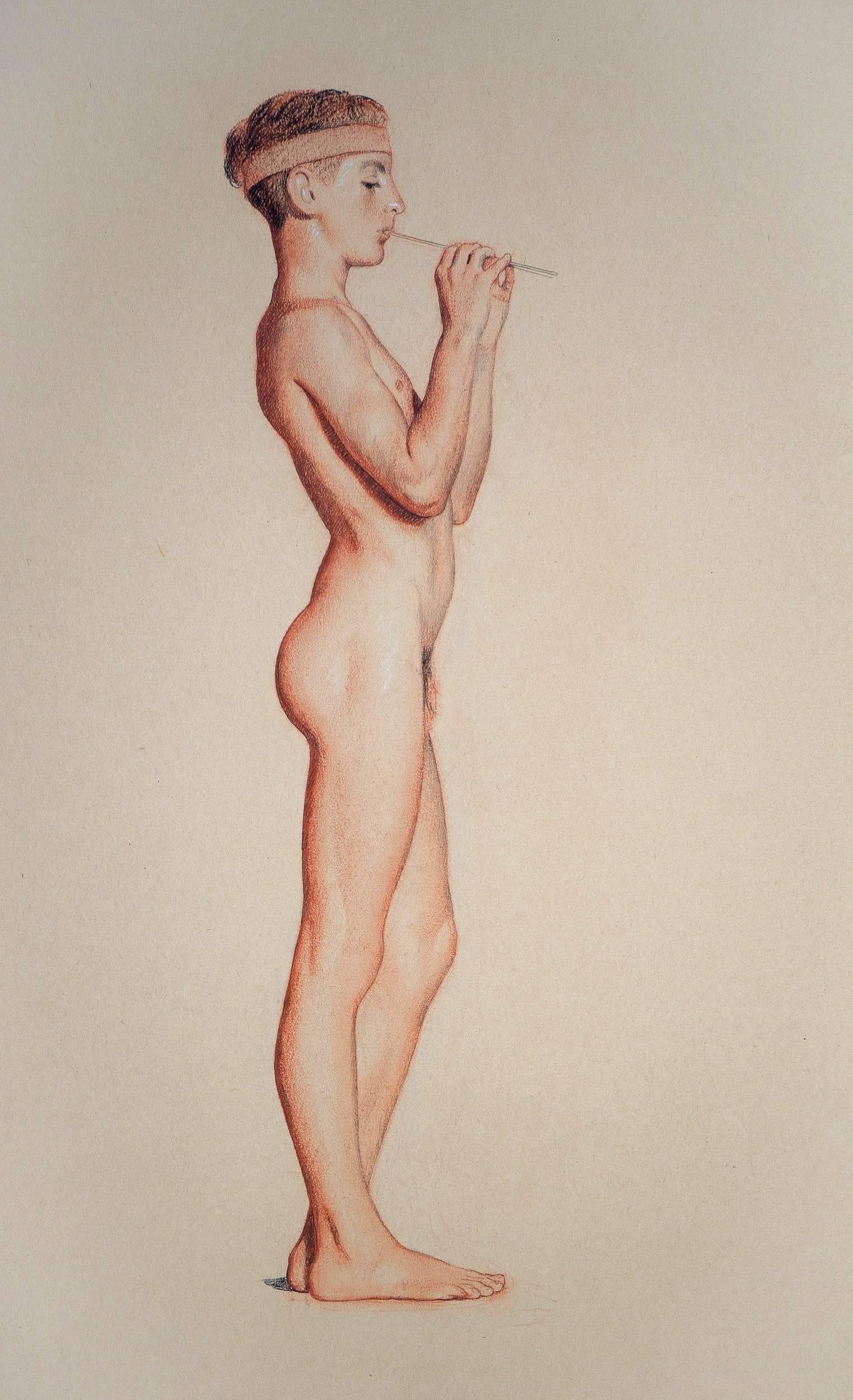 Nude Robert Hale Ives Gammell - Garçon flûtiste