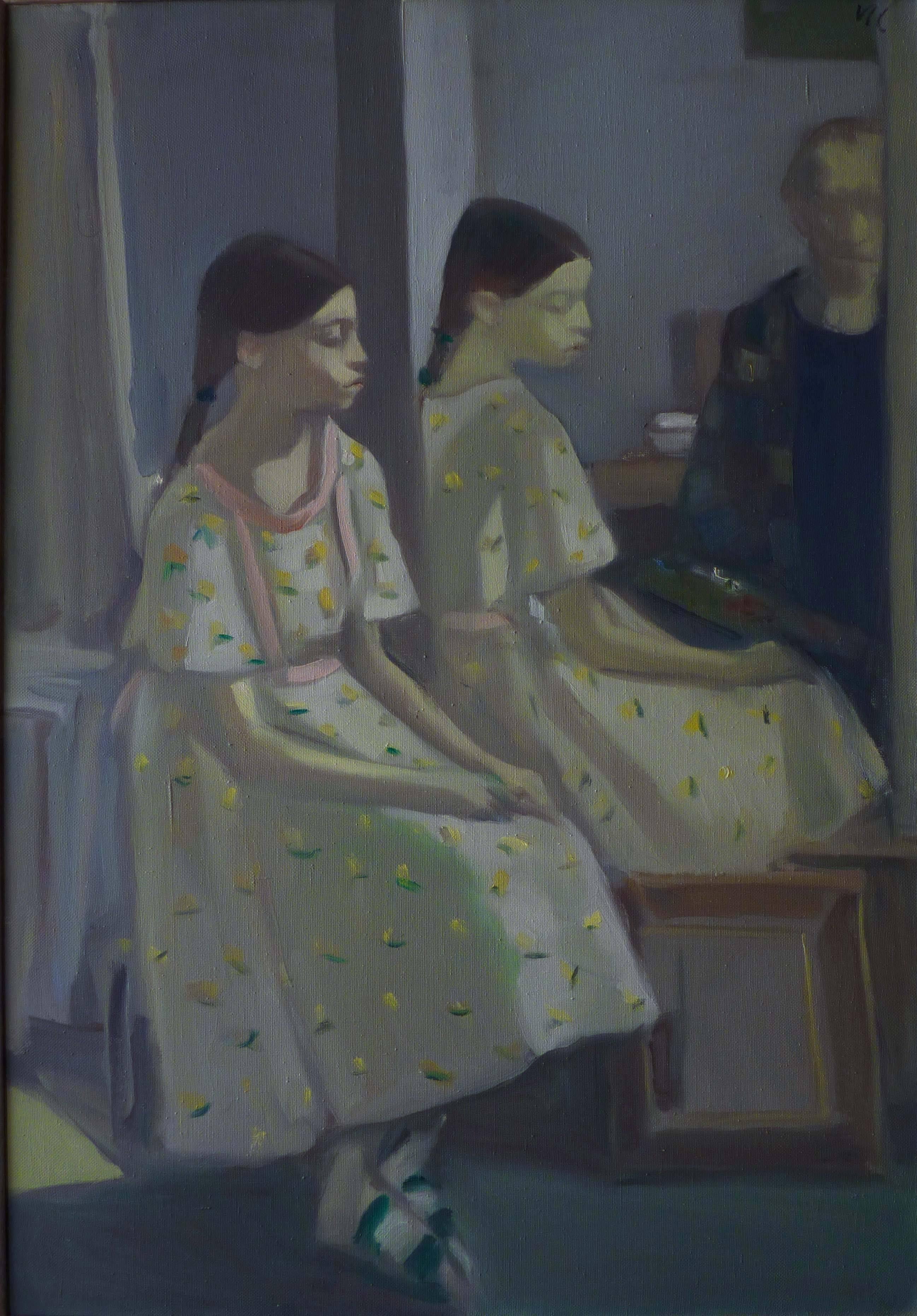 „At the Mirror“, Ölgemälde, cm. 68, 5 x 98 2009