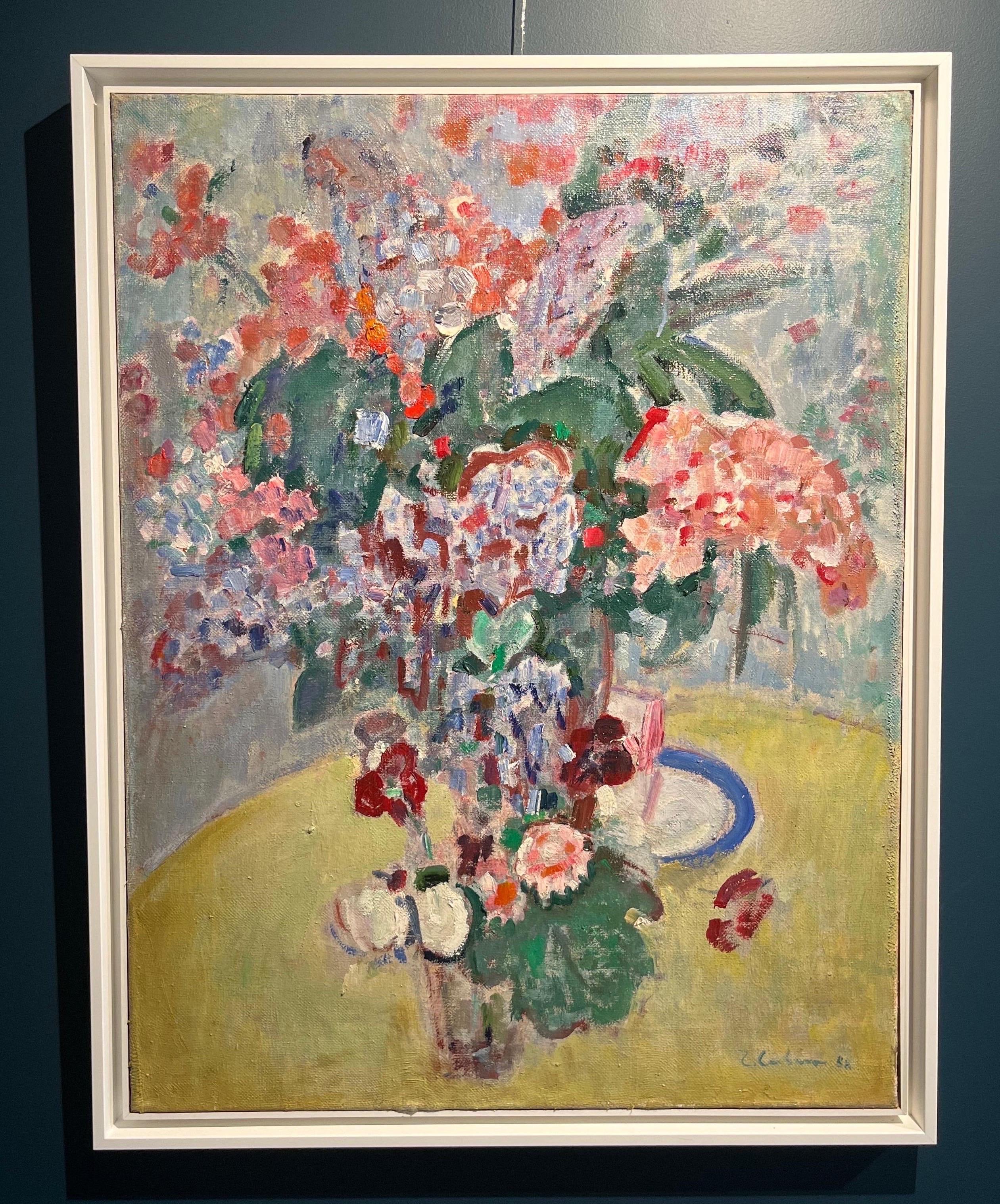 "Flowerpot" Huile cm. 60 x 80 1988 Encadré cm. 80 x 97