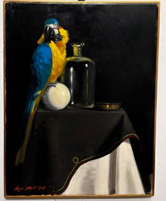 « L'intruso » Pappagallo Ara  Olio cm. 50 x 65  2018