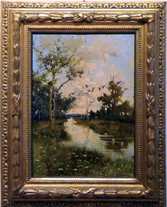 Countryside landscape    Oil  32 x 45   1870 ca