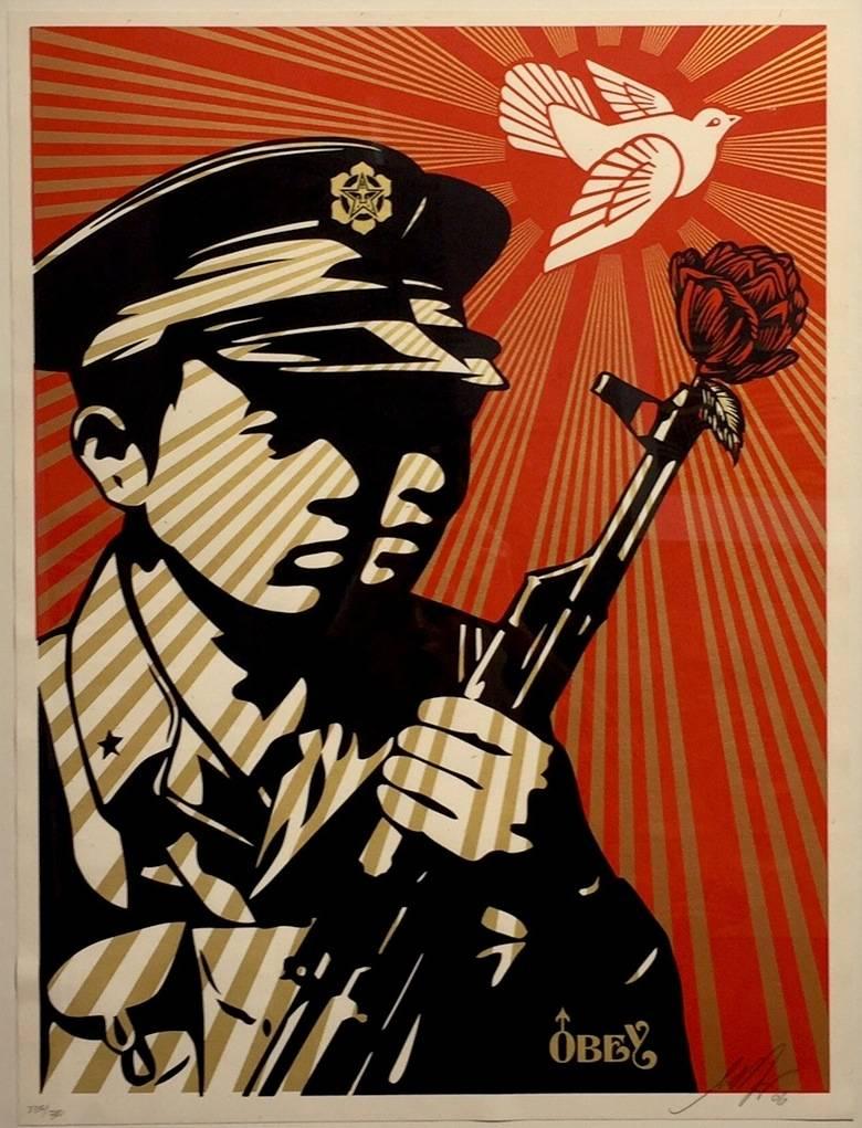 Shepard Fairey Figurative Print - Chinese Soldiers