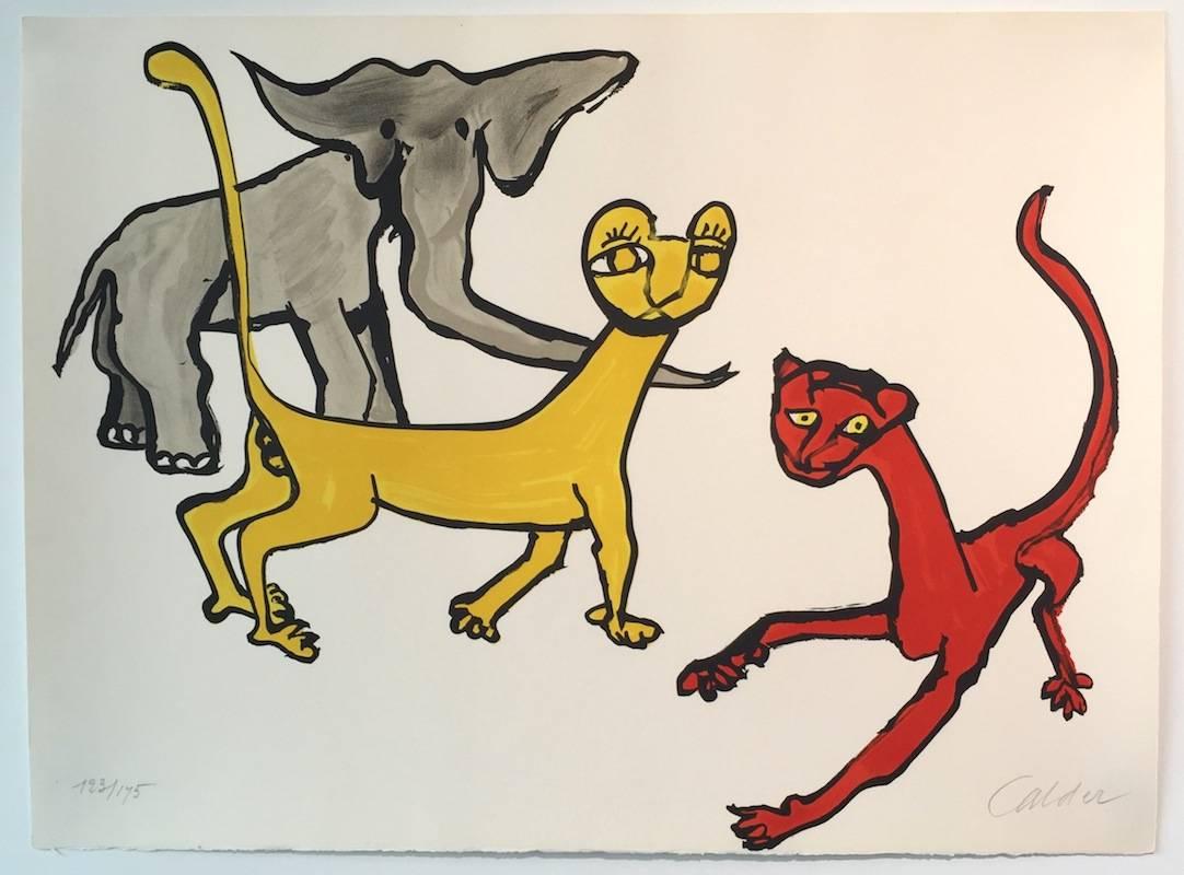 Alexander Calder Animal Print - Untitled (Animals) from Our Unfinished Revolution Portfolio