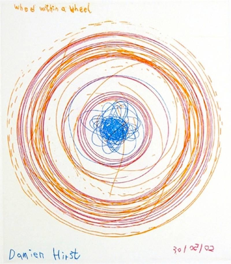 Wheel Within A Wheel (Route dans une roue), de la série In A Spin - Print de Damien Hirst