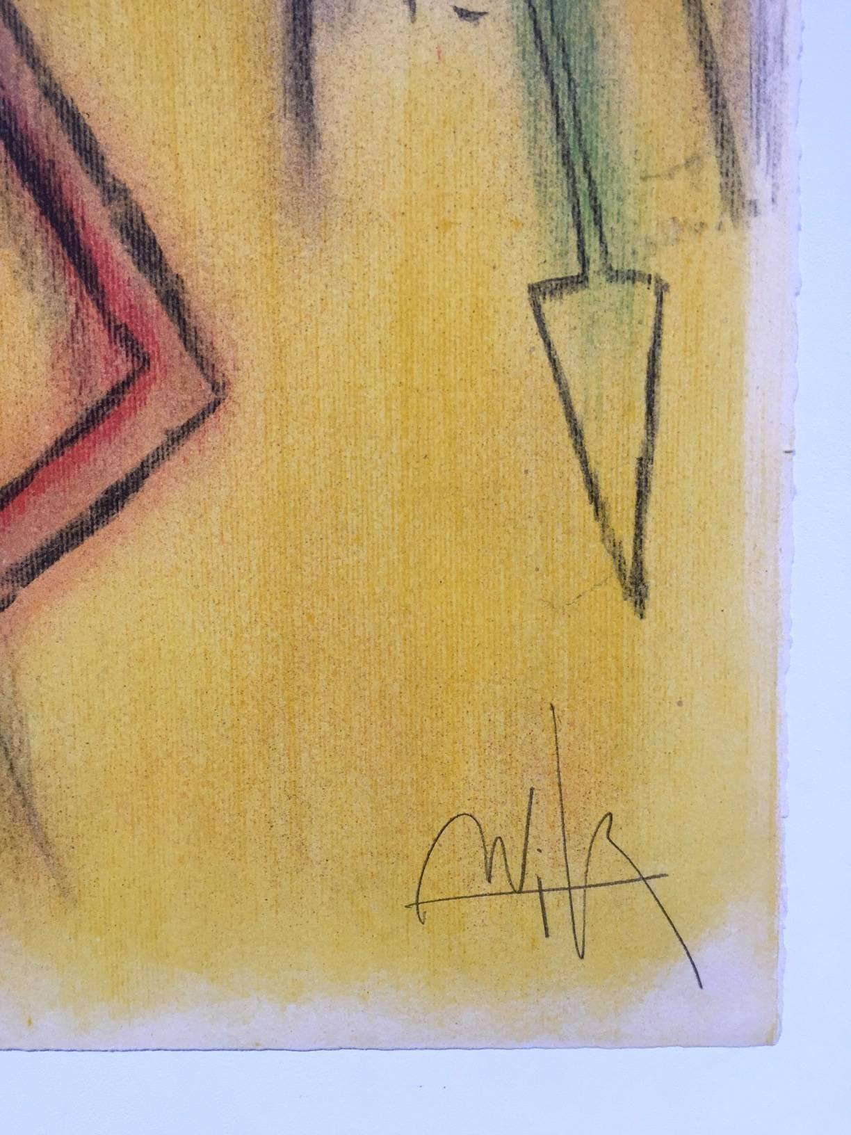 Innocenza, da Pleni Luna - Abstract Print Marrone di Wifredo Lam