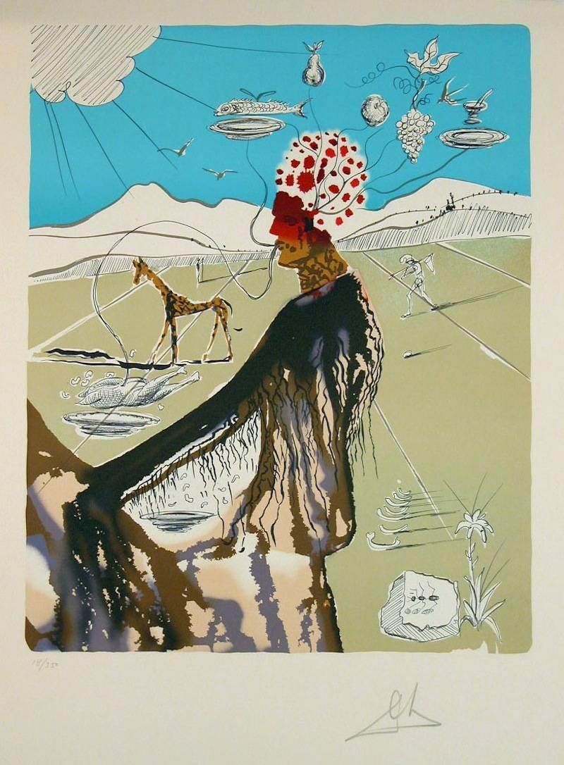 Salvador Dalí Figurative Print – Die Erdgöttin (Der Chef)