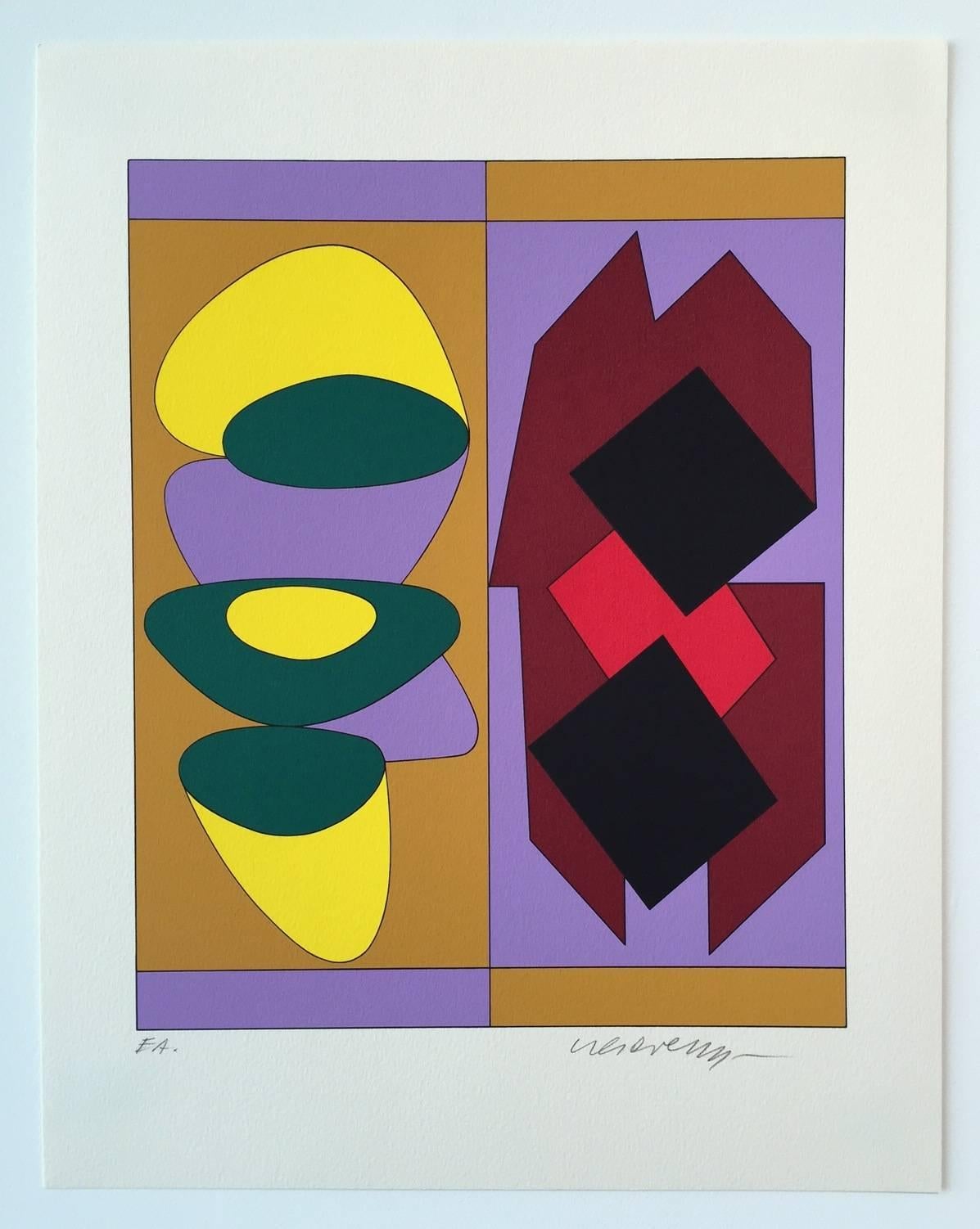 Victor Vasarely Abstract Print - Kris-Bille, from Ion Album
