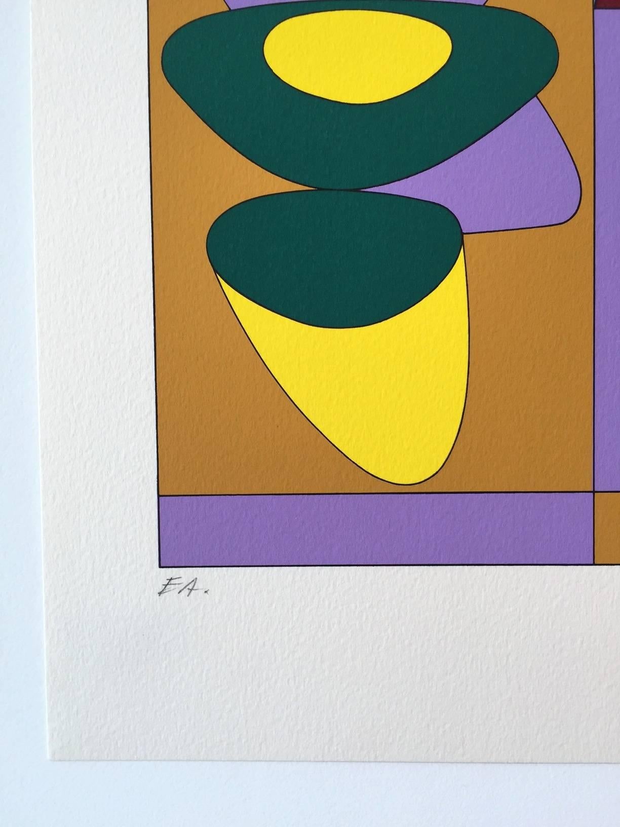 INFORMAZIONI TECNICHE:

Victor Vasarely
Kris-Bille, da Ion Album
1989
Serigrafia
14 x 11 pollici.
Epreuve D'Artist (E.A.)
Firmato a matita e numerato

Accompagnato da COA di Gregg Shienbaum Fine Art. 

Condizioni: Quest'opera è in ottime condizioni.