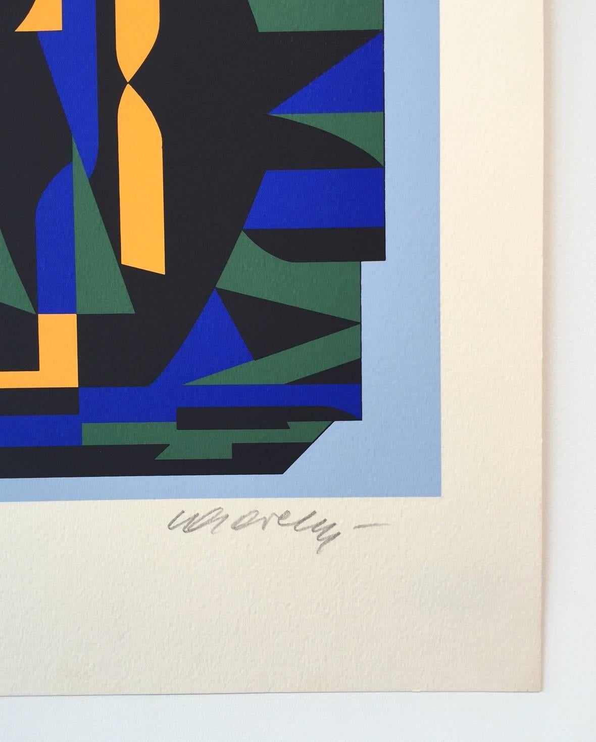 TECHNICAL INFORMATION:

Victor Vasarely
Risir, from Ion Album
1989
Screenprint
14 x 11 in.
Epreuve D'Artist (E.A.)
Pencil signed and numbered

Accompanied with COA by Gregg Shienbaum Fine Art. 

Condition: This work is in excellent condition. It has