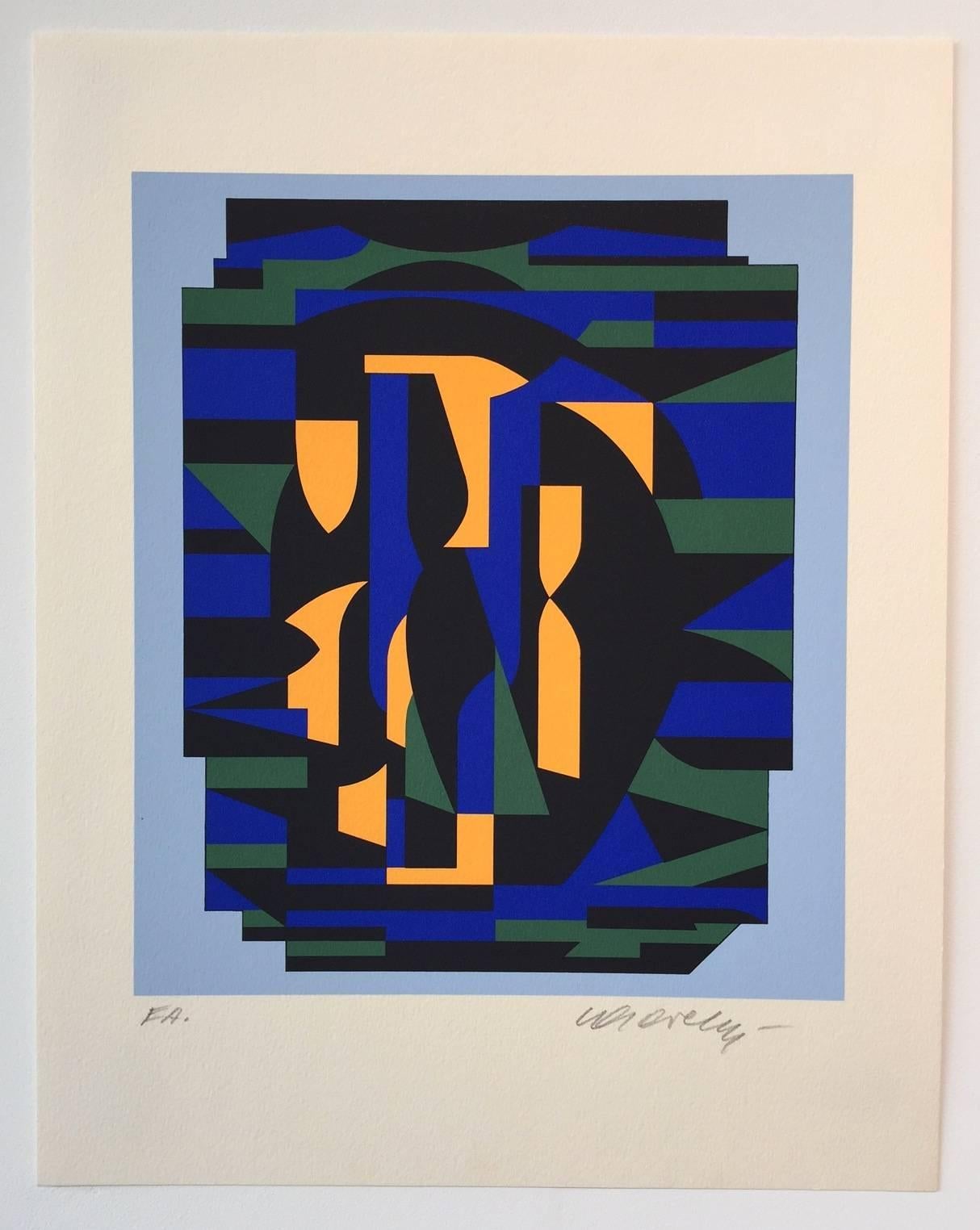 Victor Vasarely Abstract Print - Risir, from Ion Album