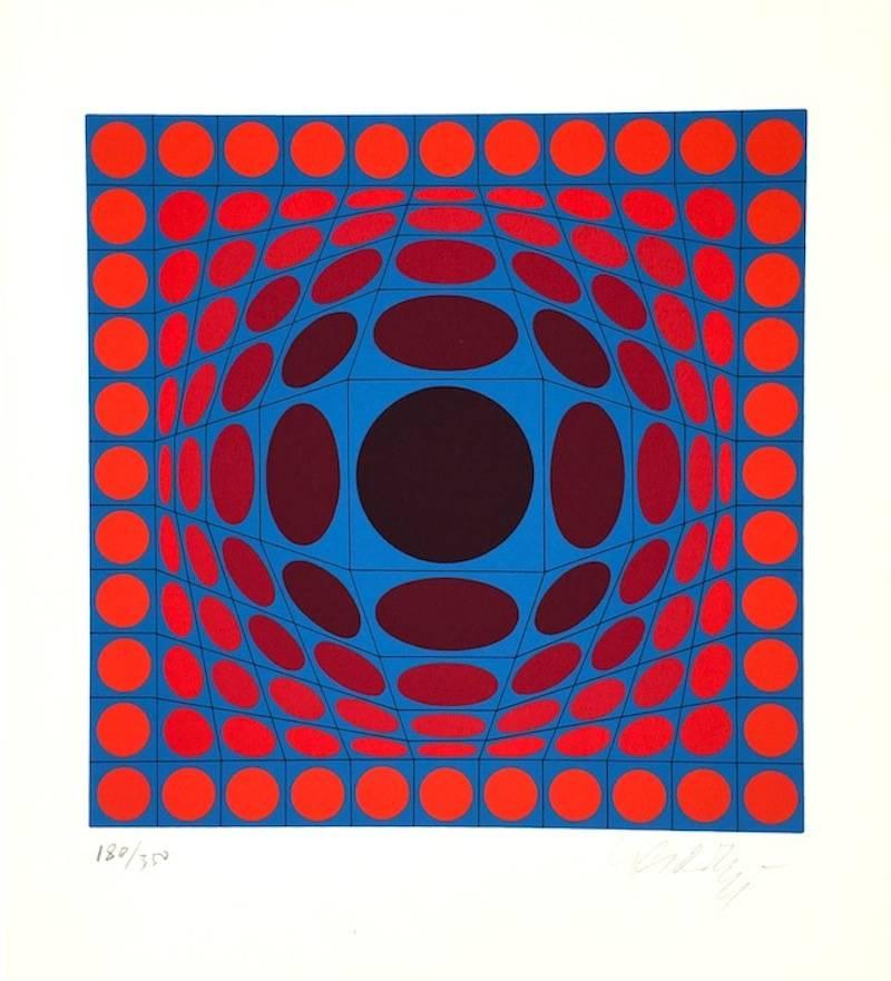 TECHNICAL INFORMATION:

Victor Vasarely
Ive
c. 1970
Screenprint
11 3/4 x 10 1/4 in.
Edition of 350
Pencil signed and numbered

Accompanied with COA by Gregg Shienbaum Fine Art. 

Condition: This work is in excellent condition. It has never been