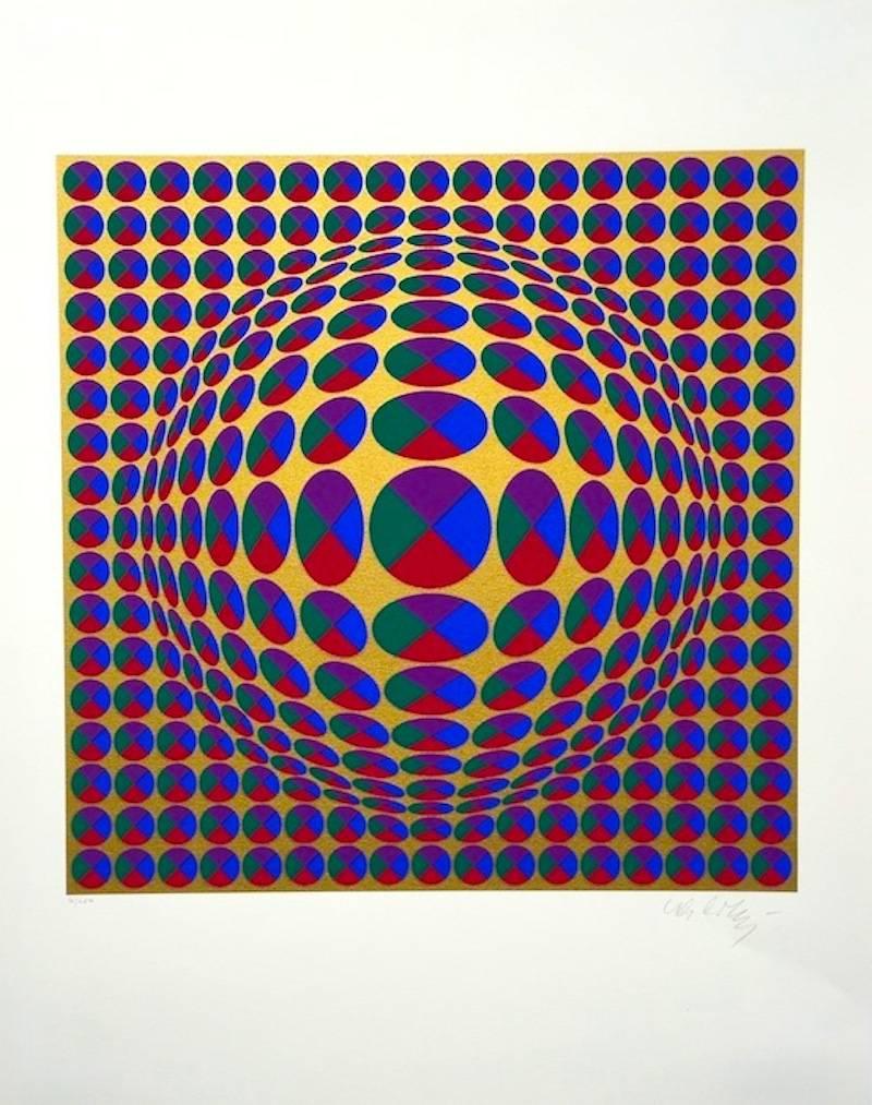 Victor Vasarely Abstract Print - Neptune, from Eight Impressions