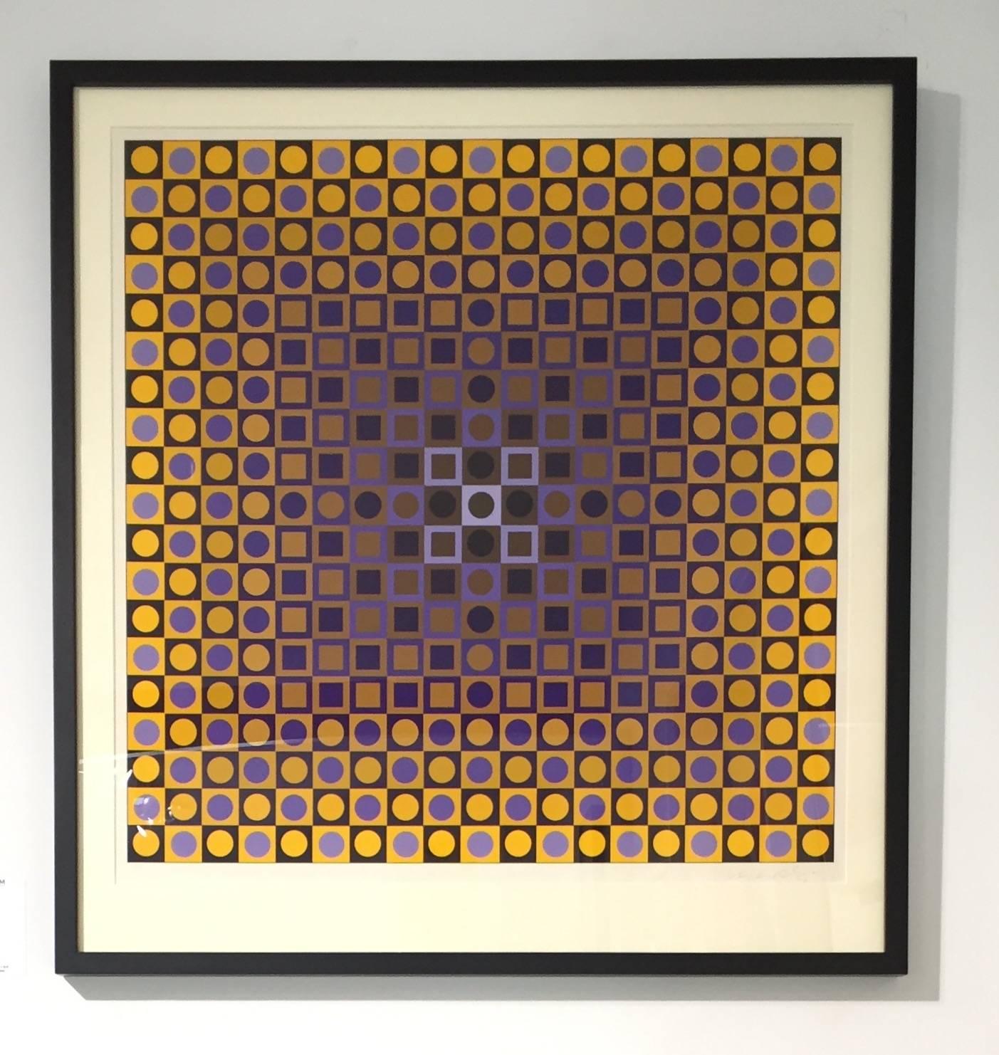 Victor Vasarely Abstract Print - Permutations Alom