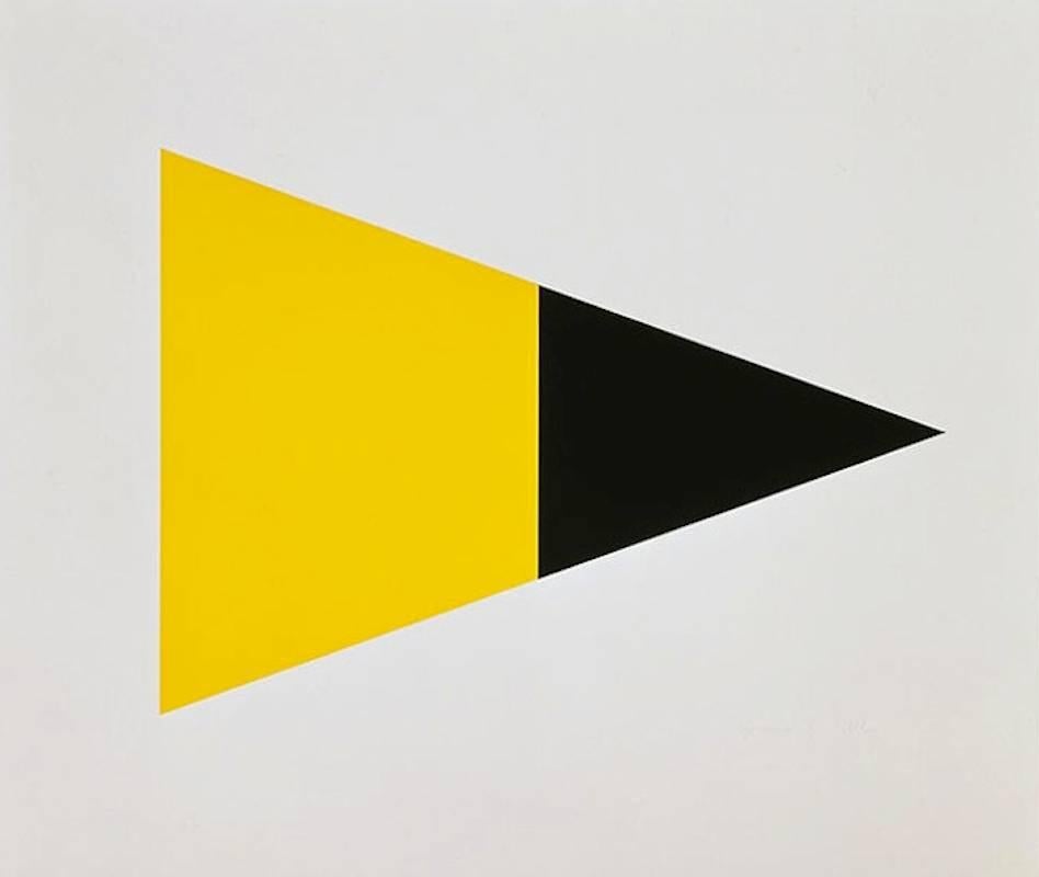 Ellsworth Kelly Abstract Print - Black Yellow