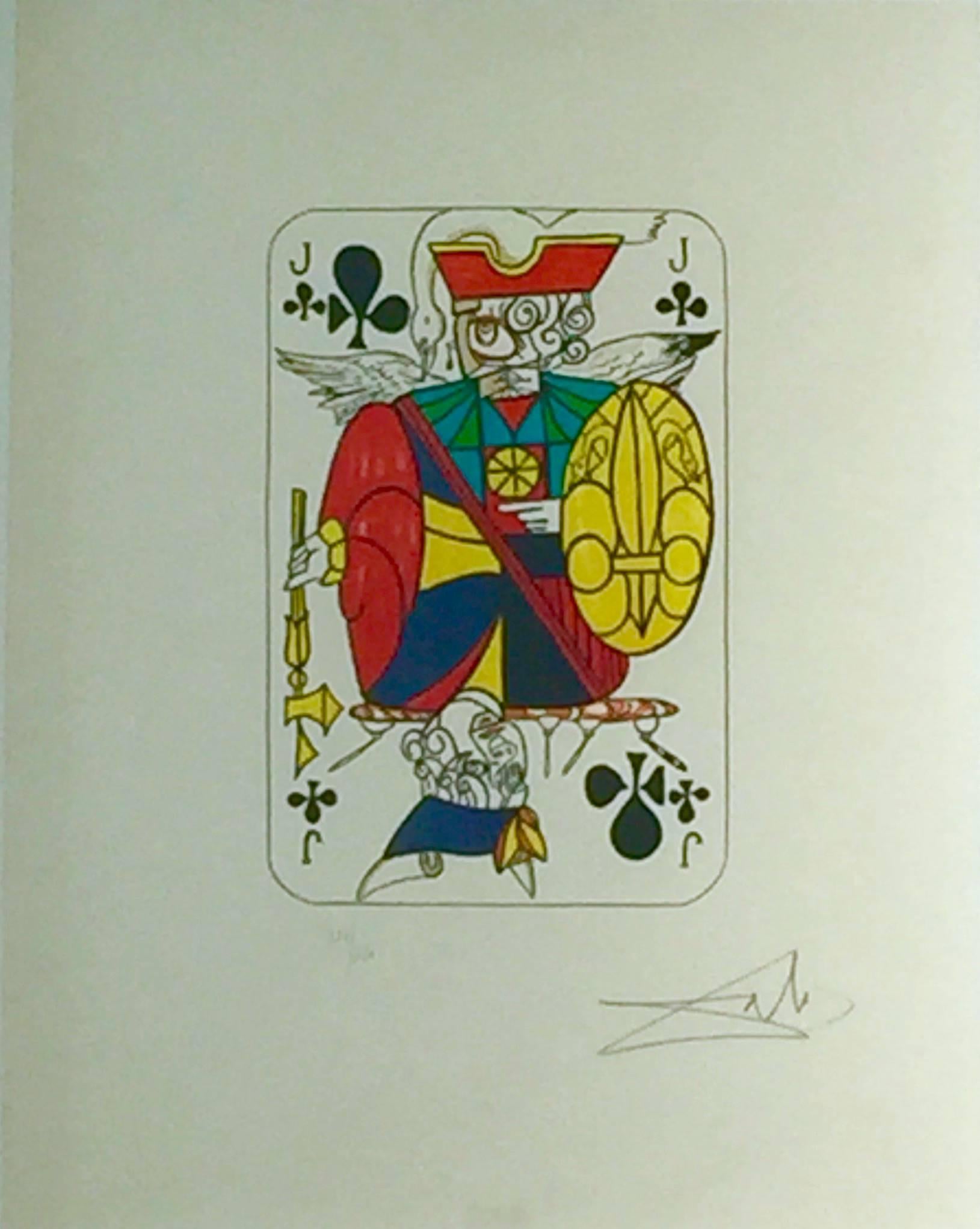 Jack of Clubs, from Playing Cards - Print by Salvador Dalí
