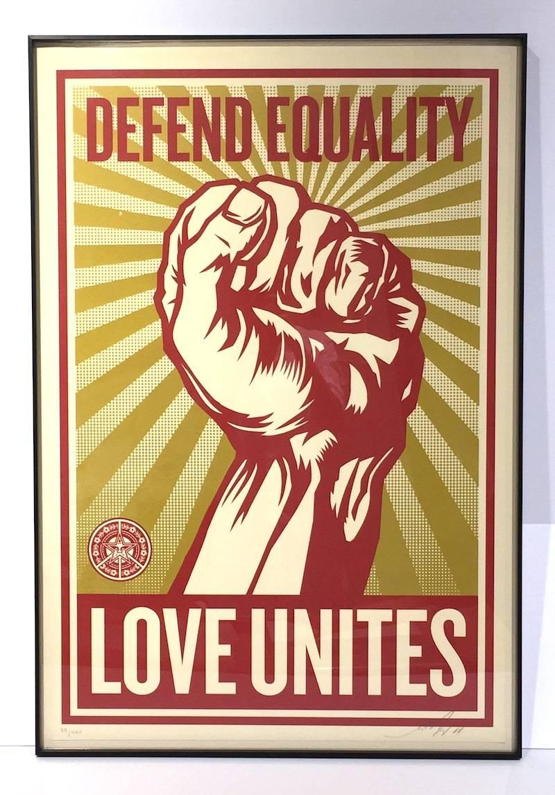 Love Unites (L'amour unit) - Print de Shepard Fairey