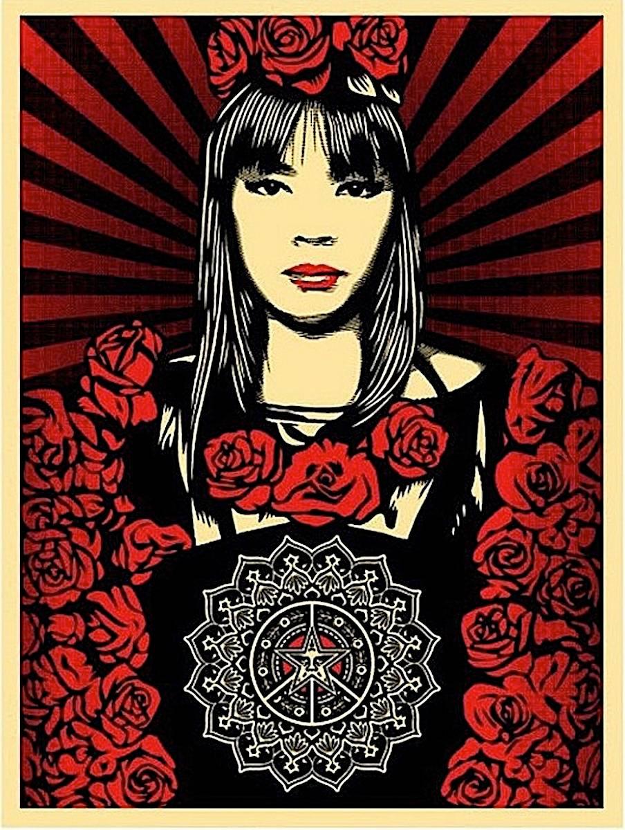 Rose Girl - Print by Shepard Fairey