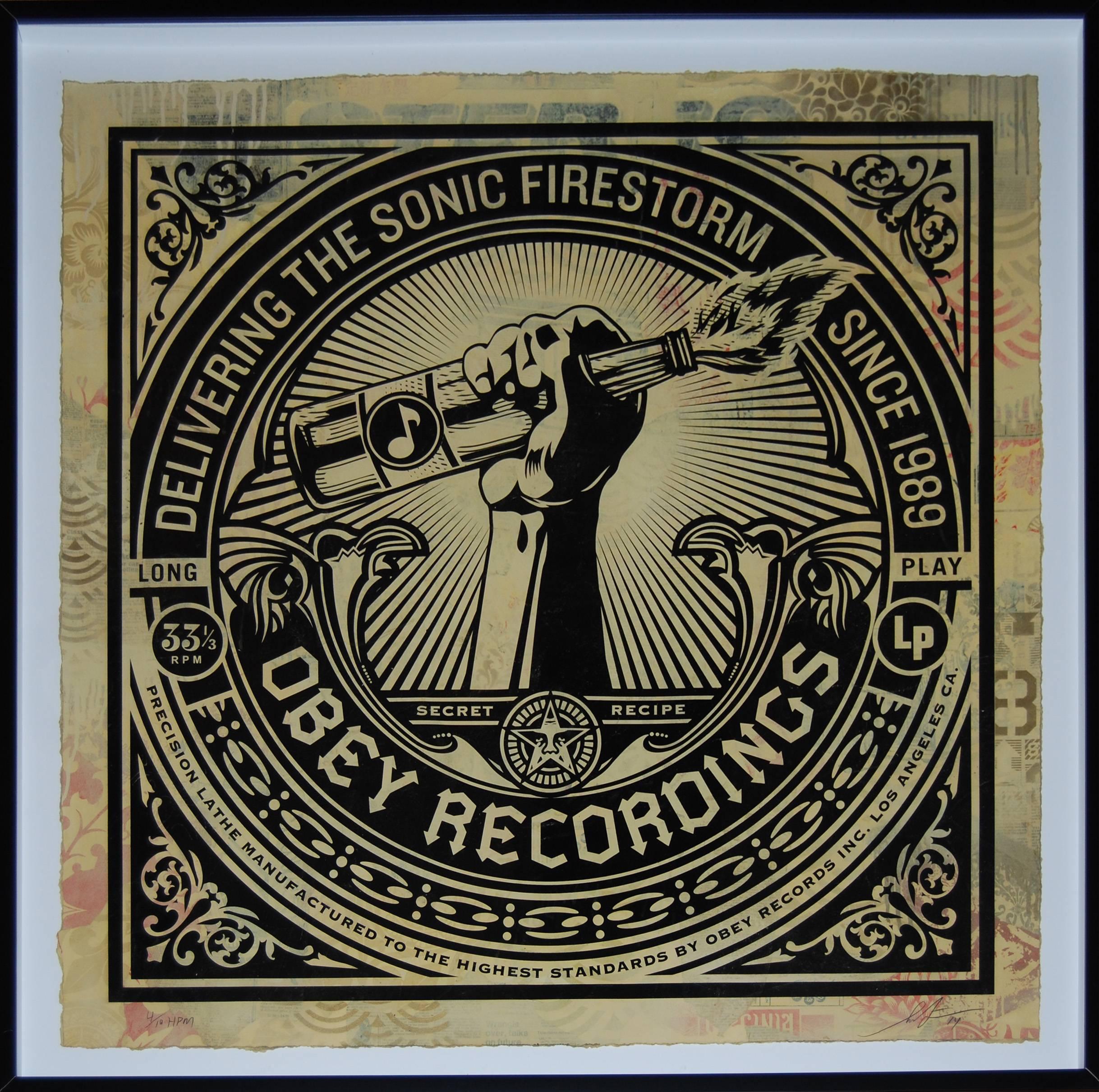 Sonic Firestorm HPM - Éventail de feu - Print de Shepard Fairey